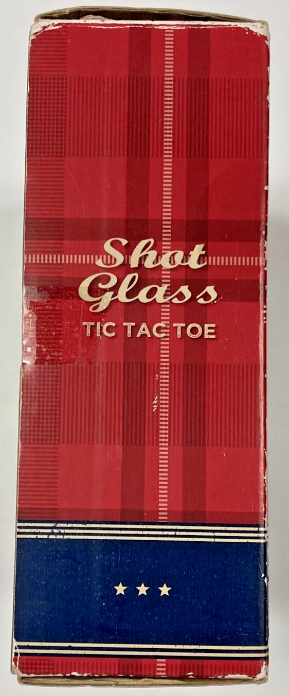 Glass Tic-Tac-Toe Board and Shot Glass Pieces Game