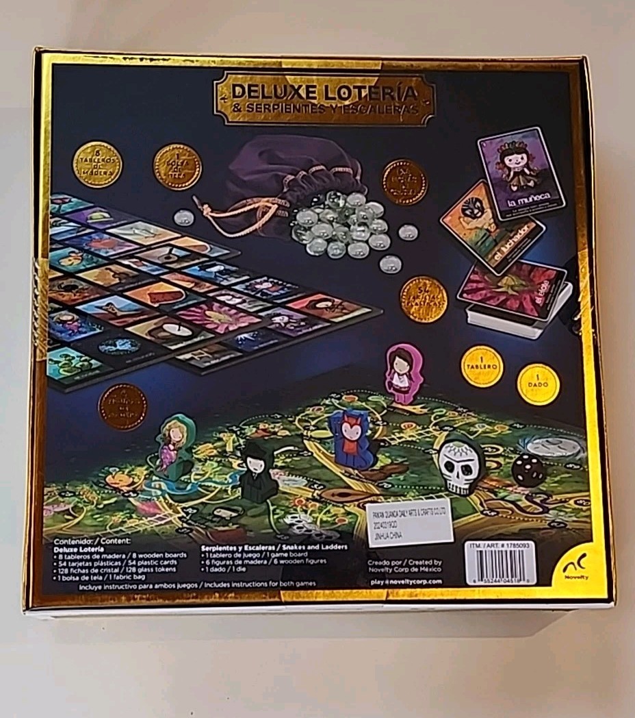 Deluxe Loteria Serpientes y Escaleras Family Board Game Snakes & Ladders NEW!!
