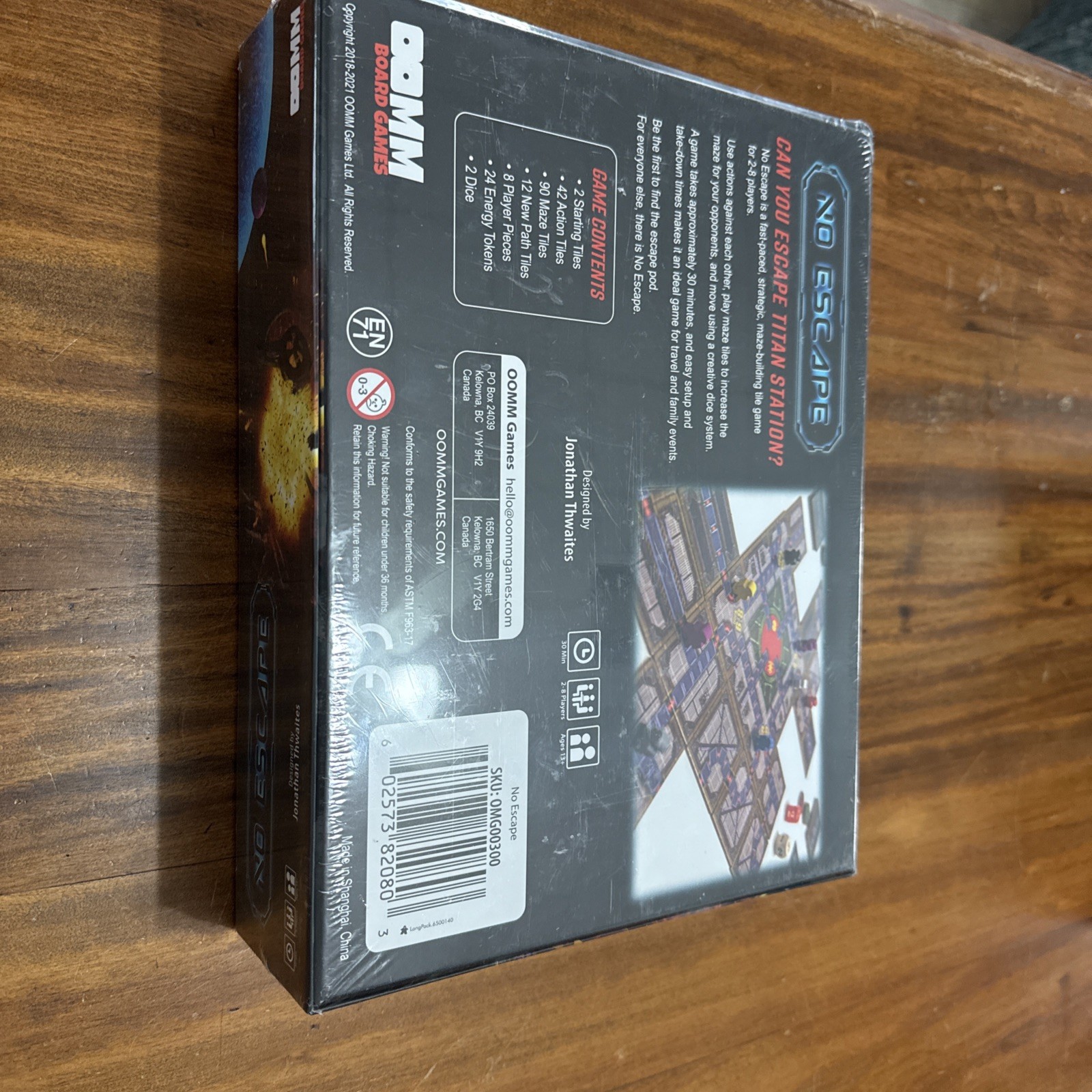 No Escape: Strategic Maze-Building Board Game – Titan Station Escape NEW Sealed