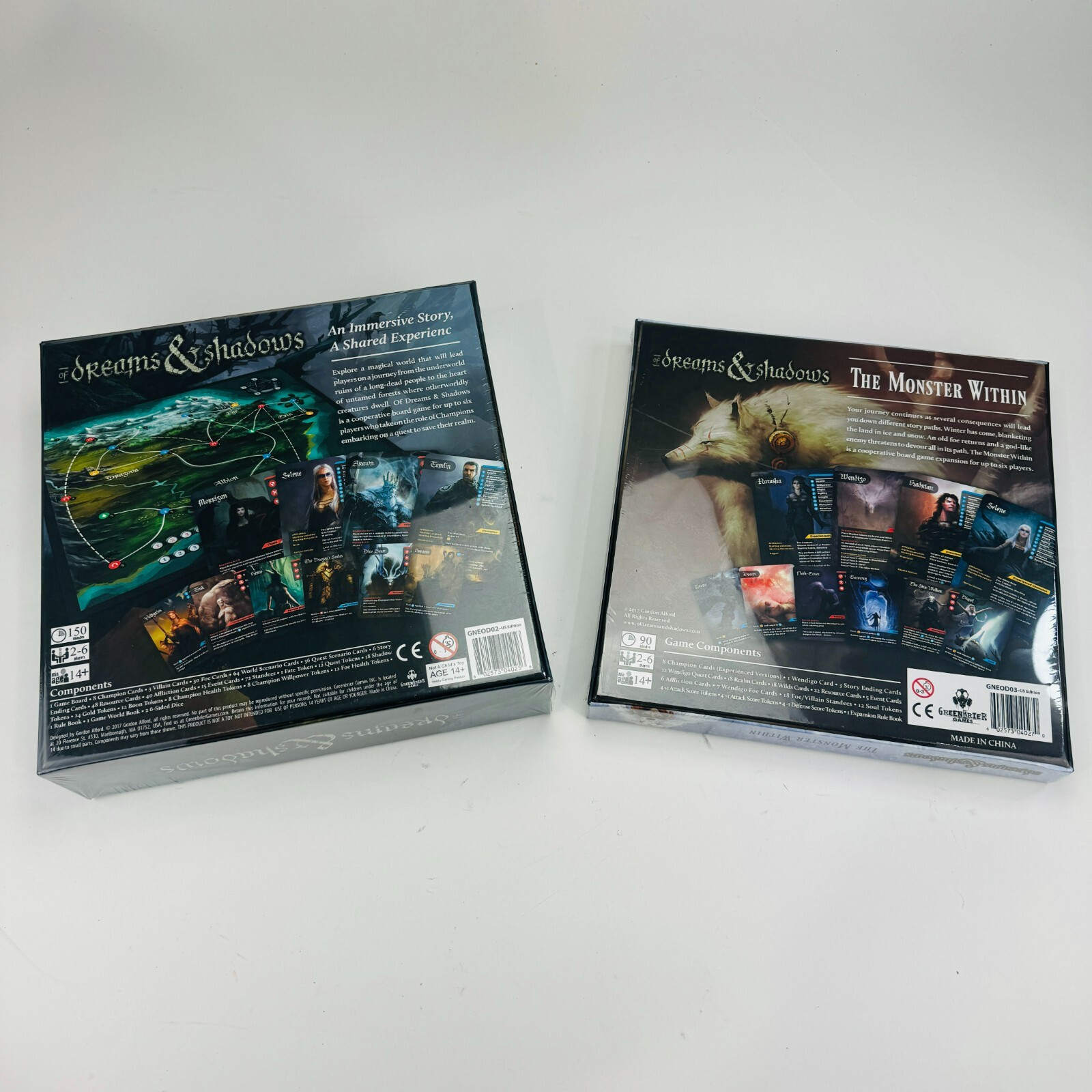 Of Dreams & Shadows Core Board Game & The Monster Within Expansion KICKSTARTER