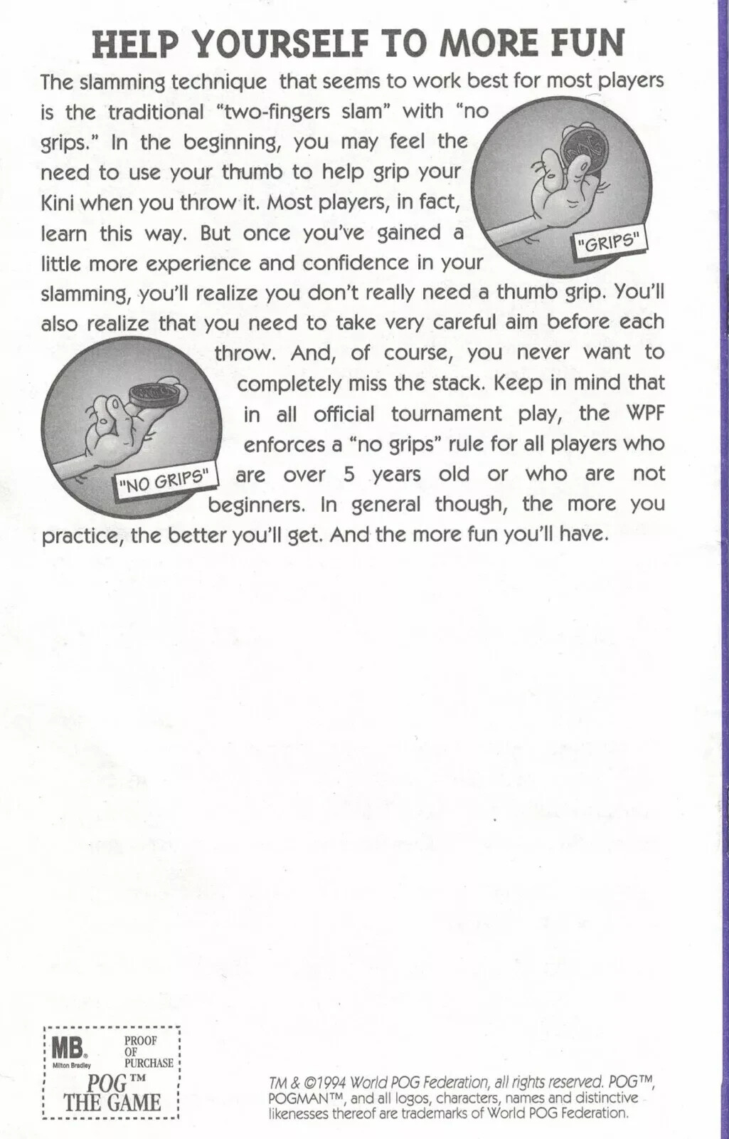 The Pocket Book of Pog Poster & History & Rules Book The World POG Federation
