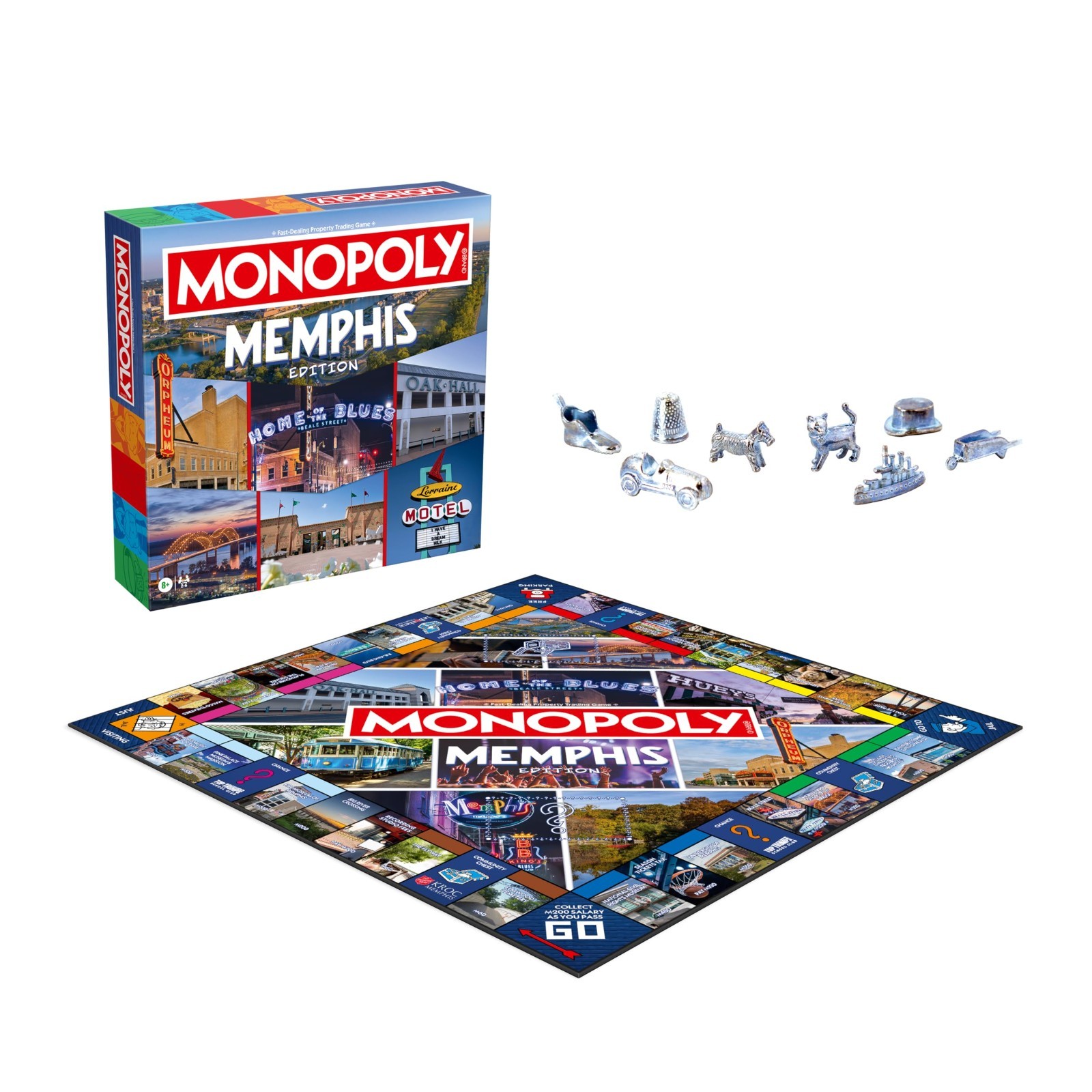 Memphis TN Monopoly Board Game – Family Fun for 2-6 Players, Ages 8+, Game Night