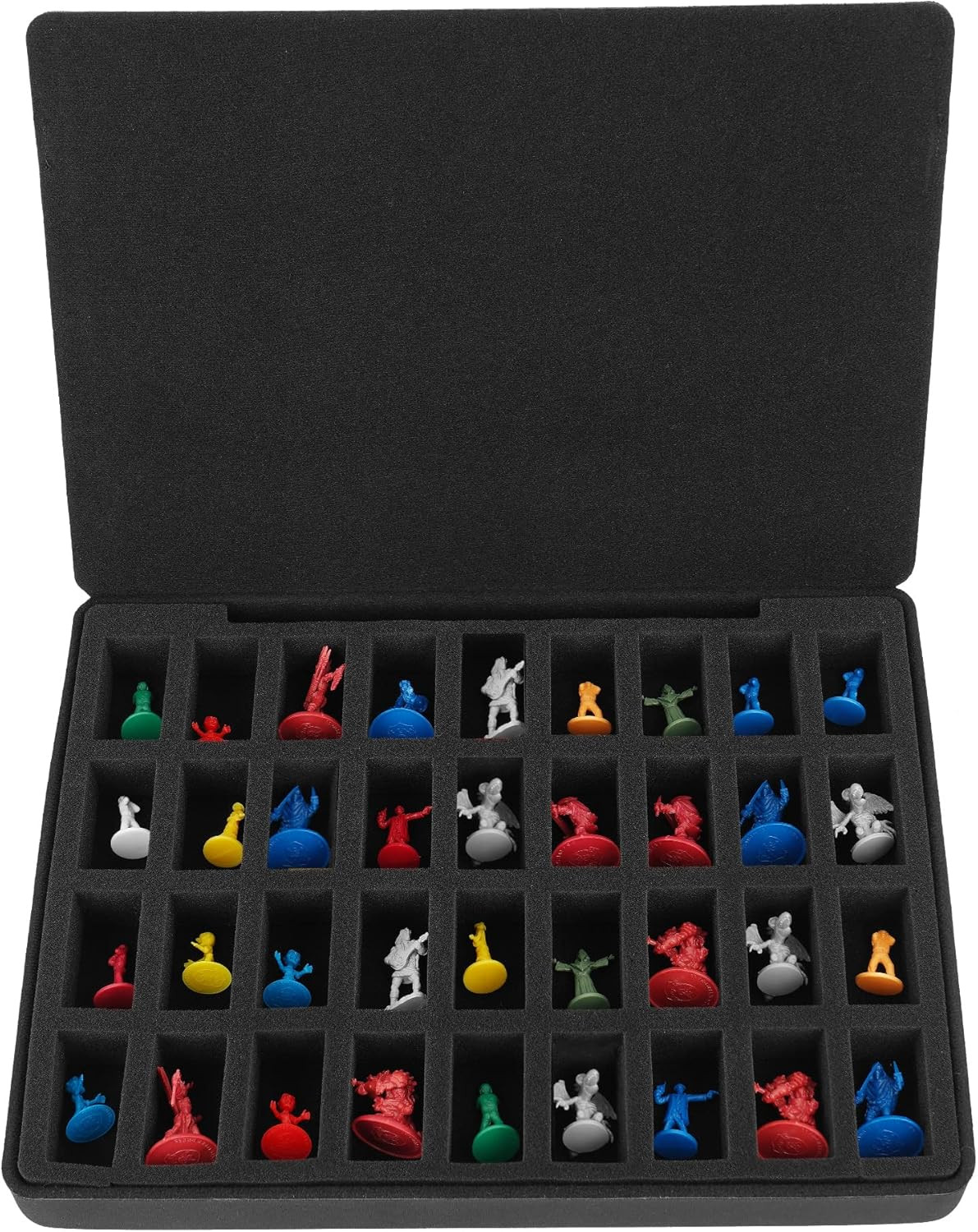 Hard EVA Minature Figure Box – 36 Slot Figurine Carrying Case,Pre-Grooved Foam L