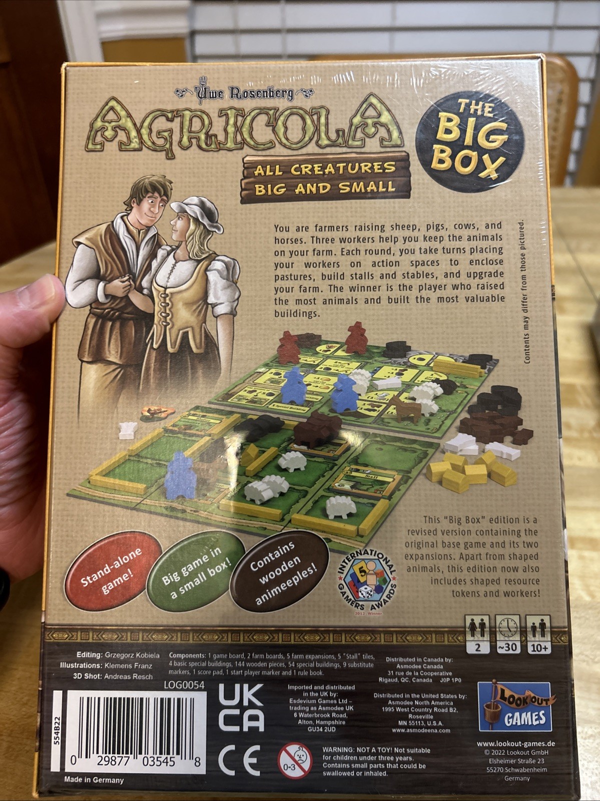Agricola: All Creatures Big and Small (The Big Box) 2-Player Game Lookout Games