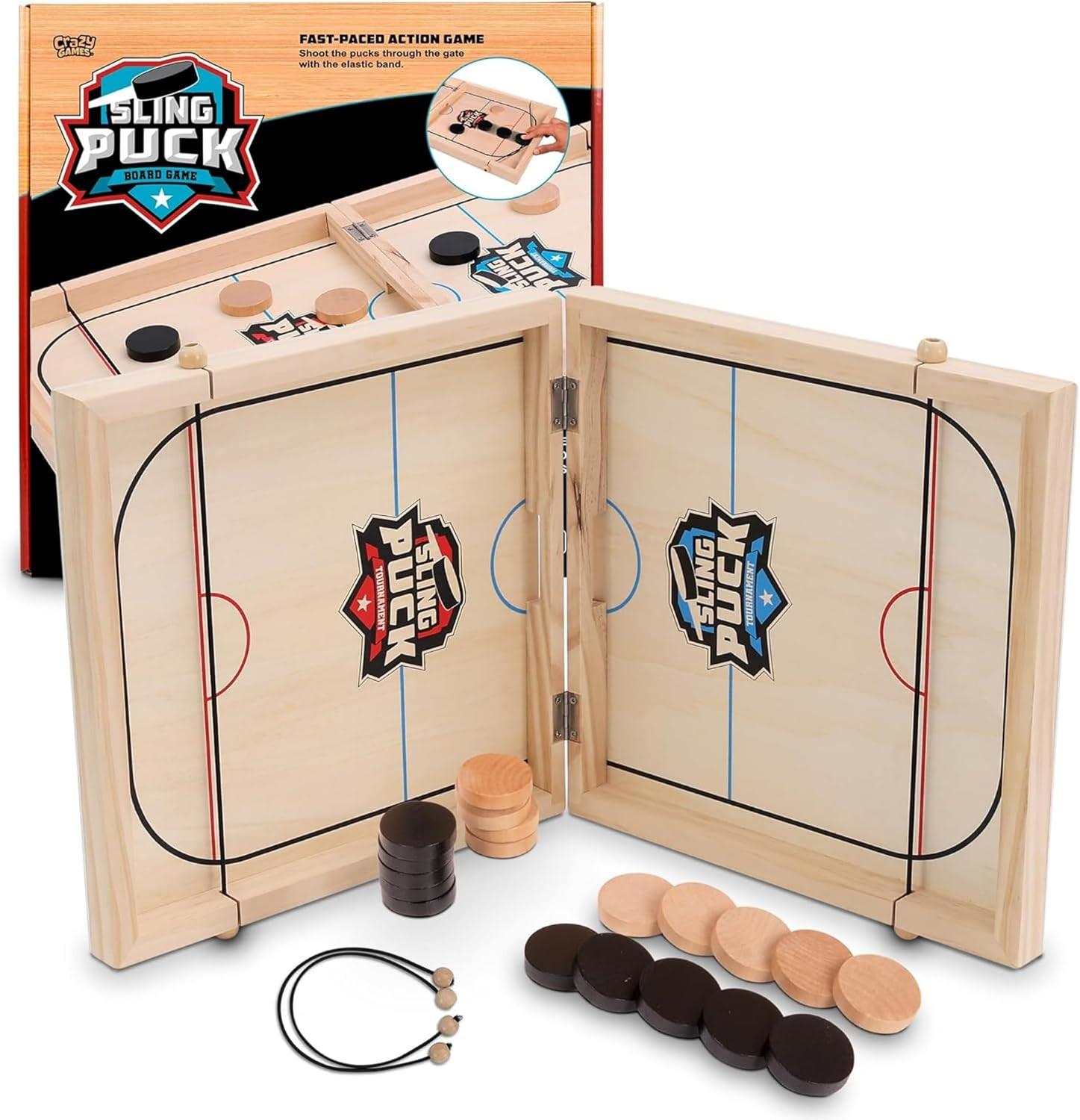 Fast Sling Puck Game – Super Winner Slingshot Puck Board Game – Sling It Shot 2