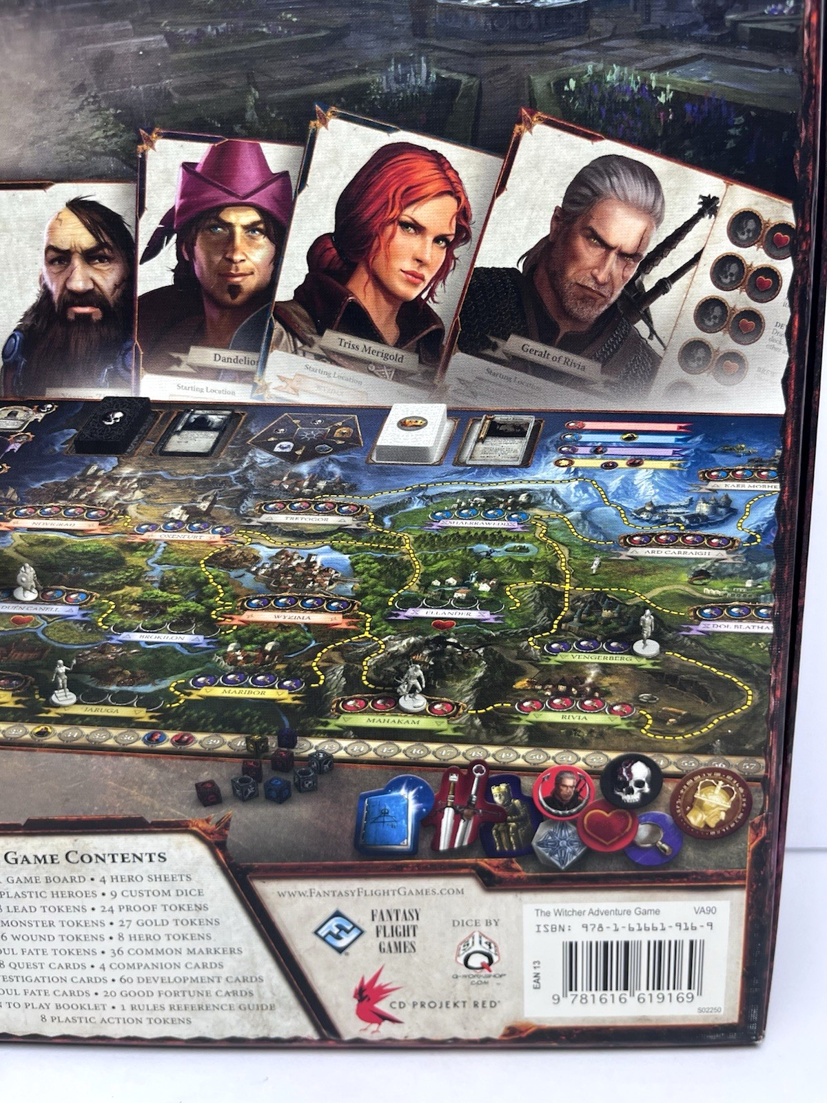 Witcher Adventure Board Game CD Projekt Red 2014 Fantasy Flight EUC Complete