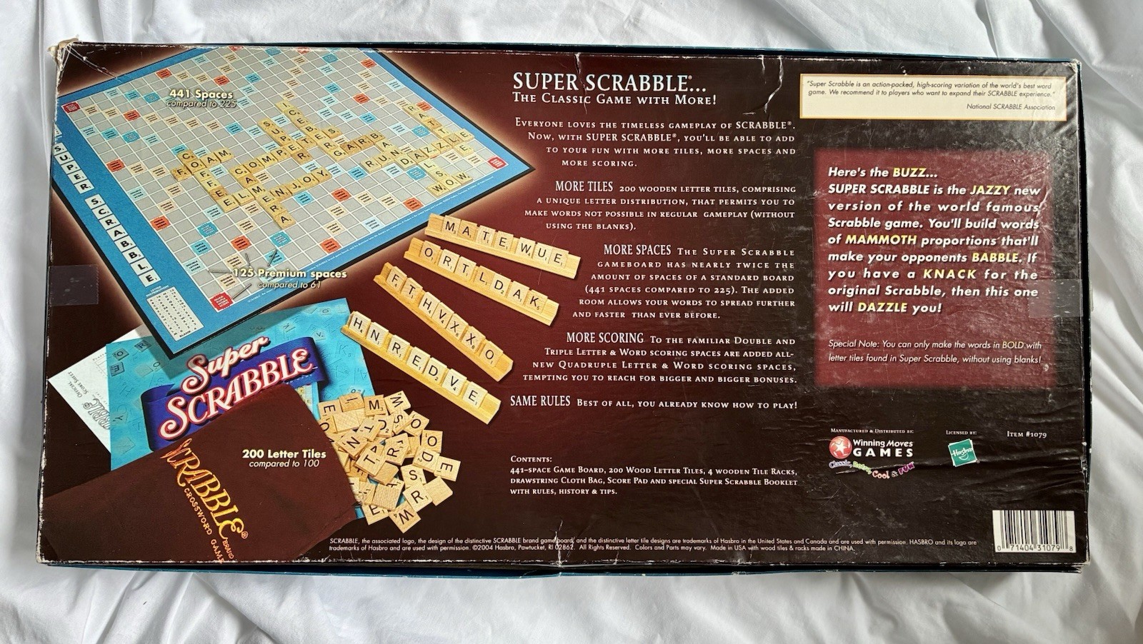 Super Scrabble Board Game 200 Tiles Complete