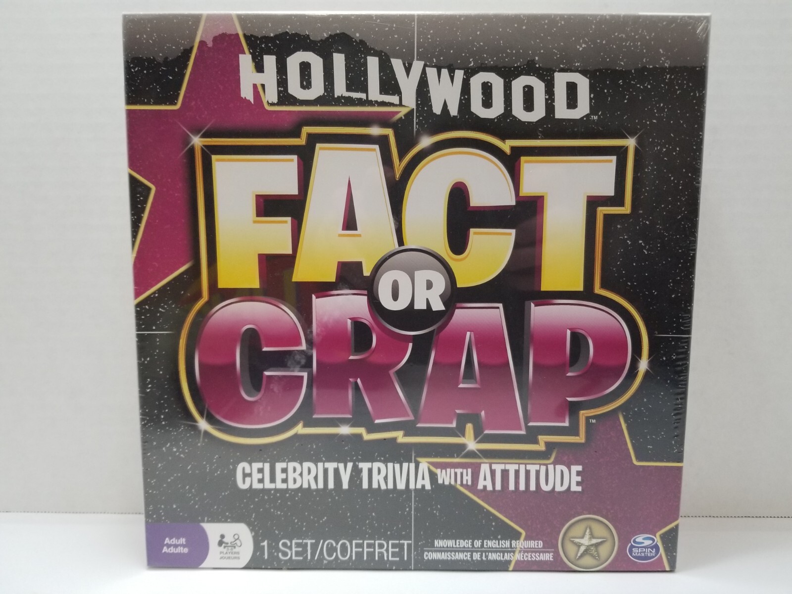 Hollywood Fact Or Crap Celebrity Trivia Board Game Spin Master New And Sealed