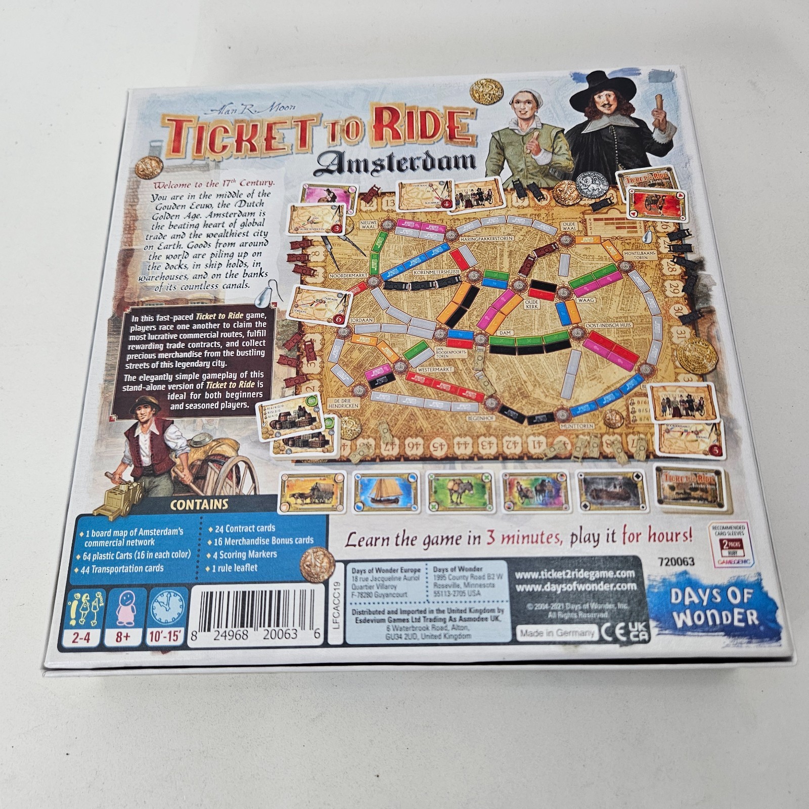 Alan R. Moon Ticket To Ride Amsterdam Adventure Board Game NEW Open