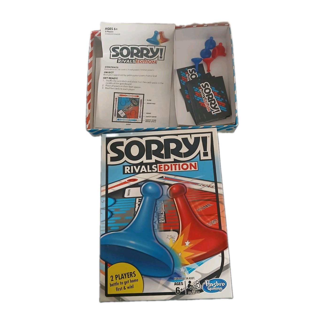 Hasbro Gaming Sorry! Rivals Edition Board Game Strategy, 2 Players, Ages 6+