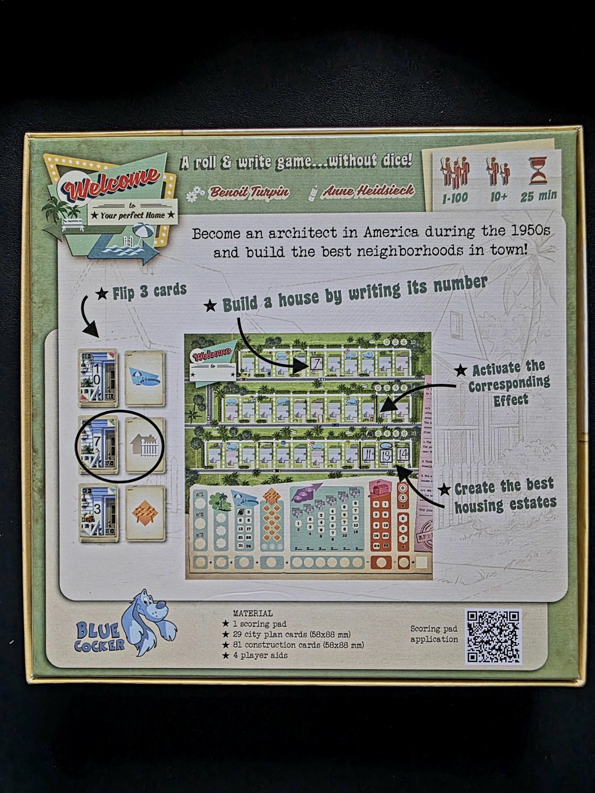 Blue Cocker Welcome to Your Perfect Home Roll & Write Architecture 1+ 10+
