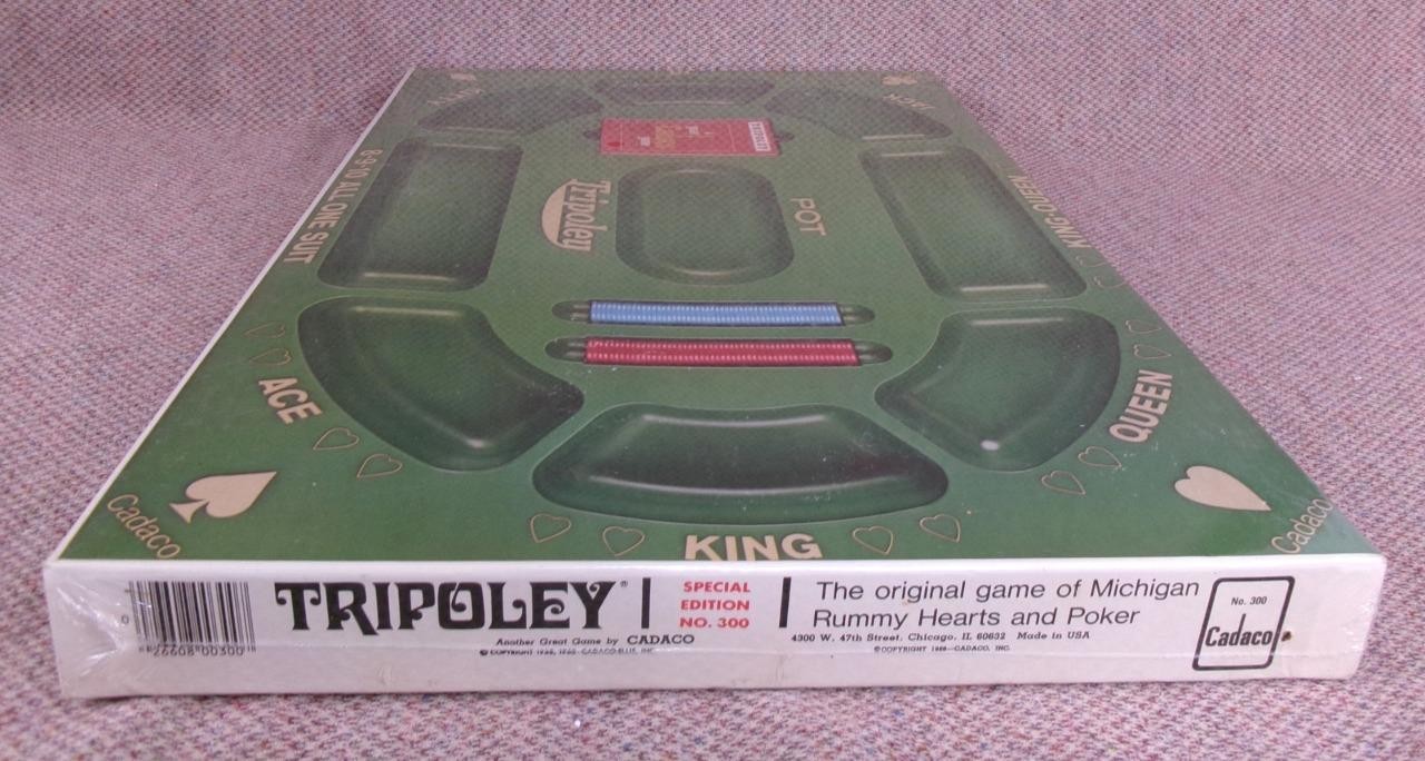 Vintage 1968 Cadaco TRIPOLEY No. 300 Special Edition Game Michigan Rummy Sealed