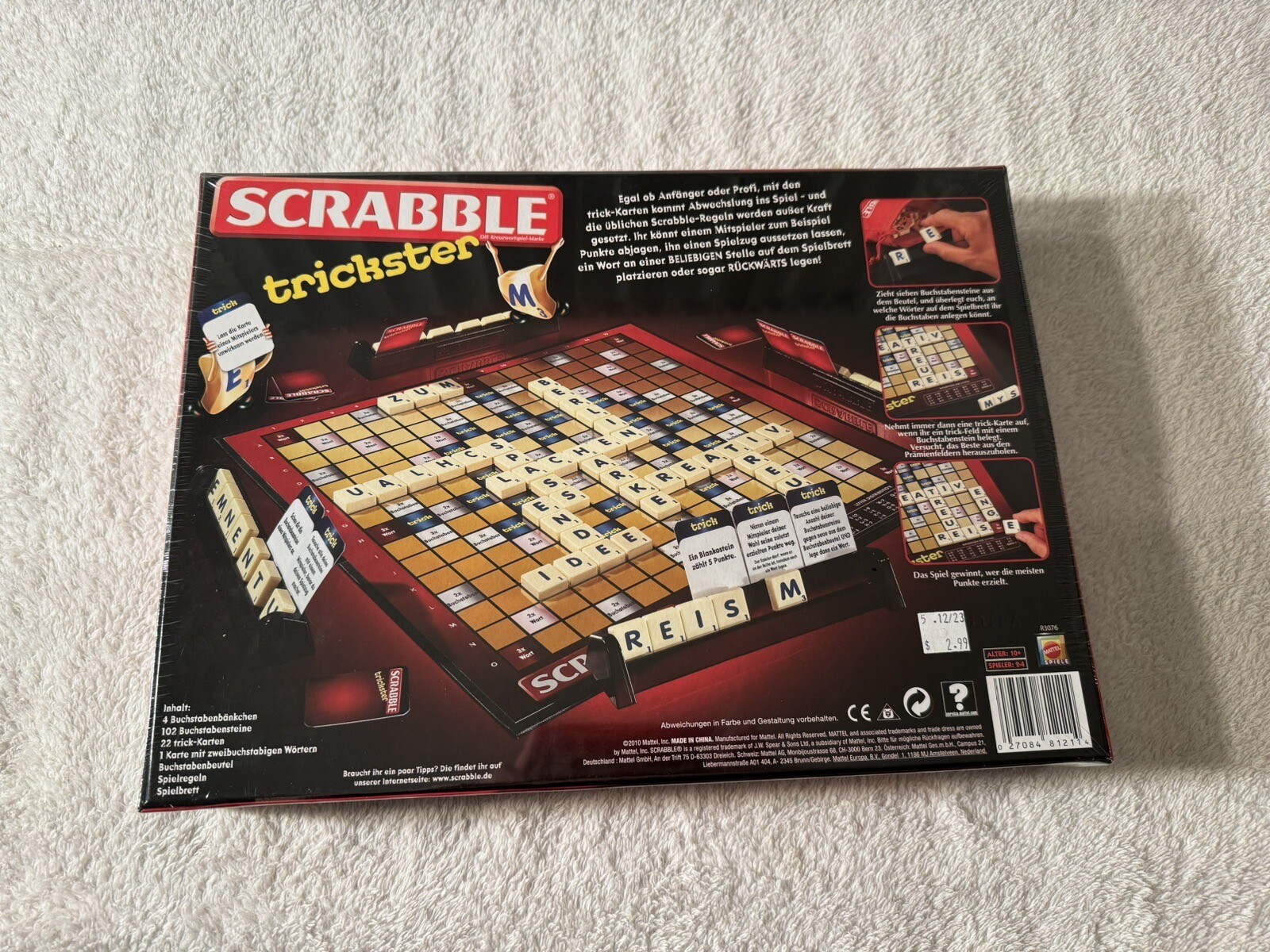 New – Mattel Scrabble Trickster, Legespiel Deutsch Dutch German Version R3076-0
