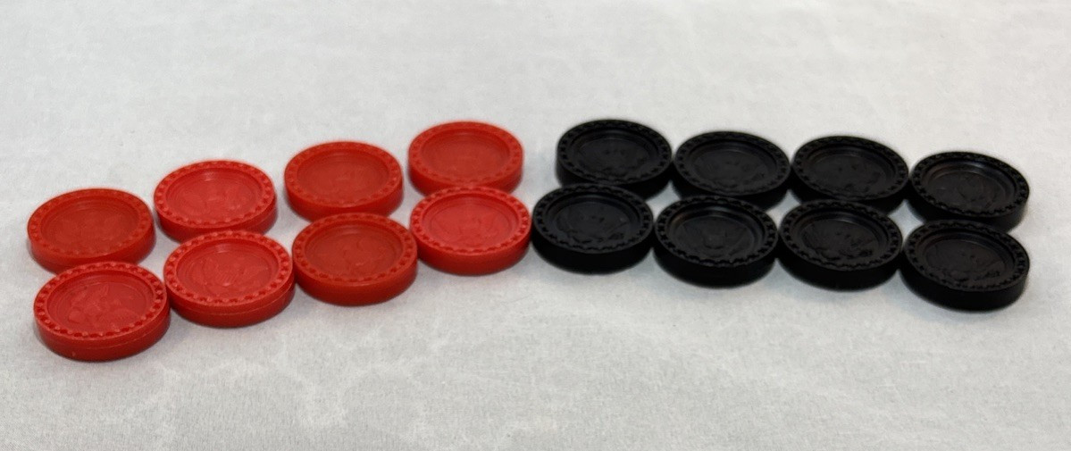 16 piece Lot of Vintage Connect 4 or Checker Replacement Game Pieces Star Eagle