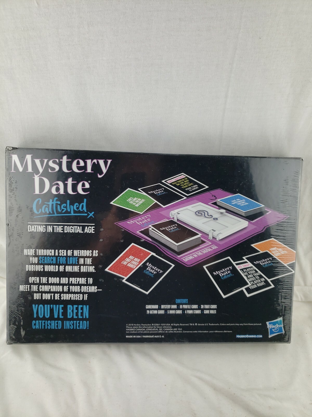 New, “Mystery Date – Catfished” 2018, Parody Board Game by Hasbro,Factory Sealed