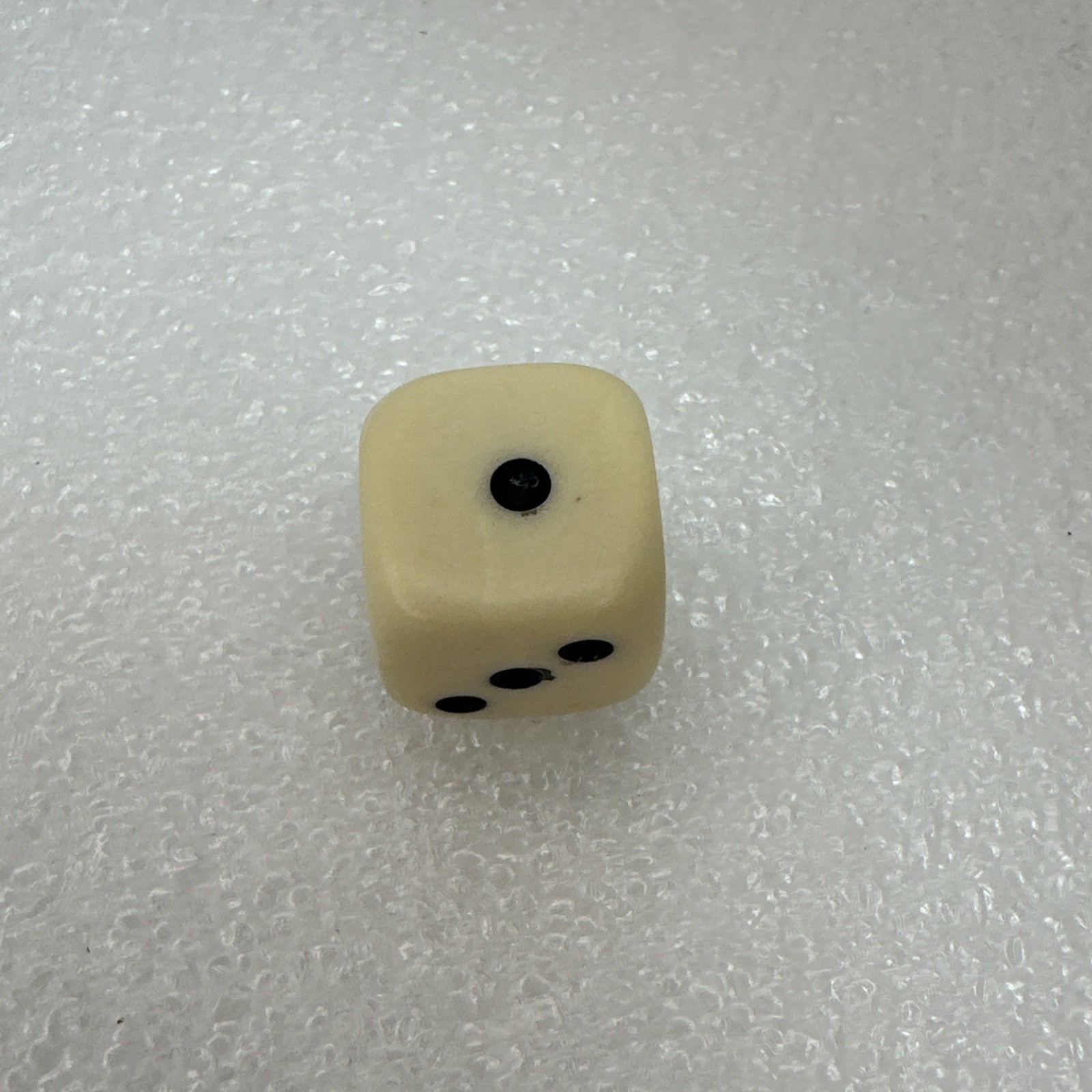 Vintage Backgammon Dice 1 Doubling Cube & 1 White Rounded Edge Replacement Die