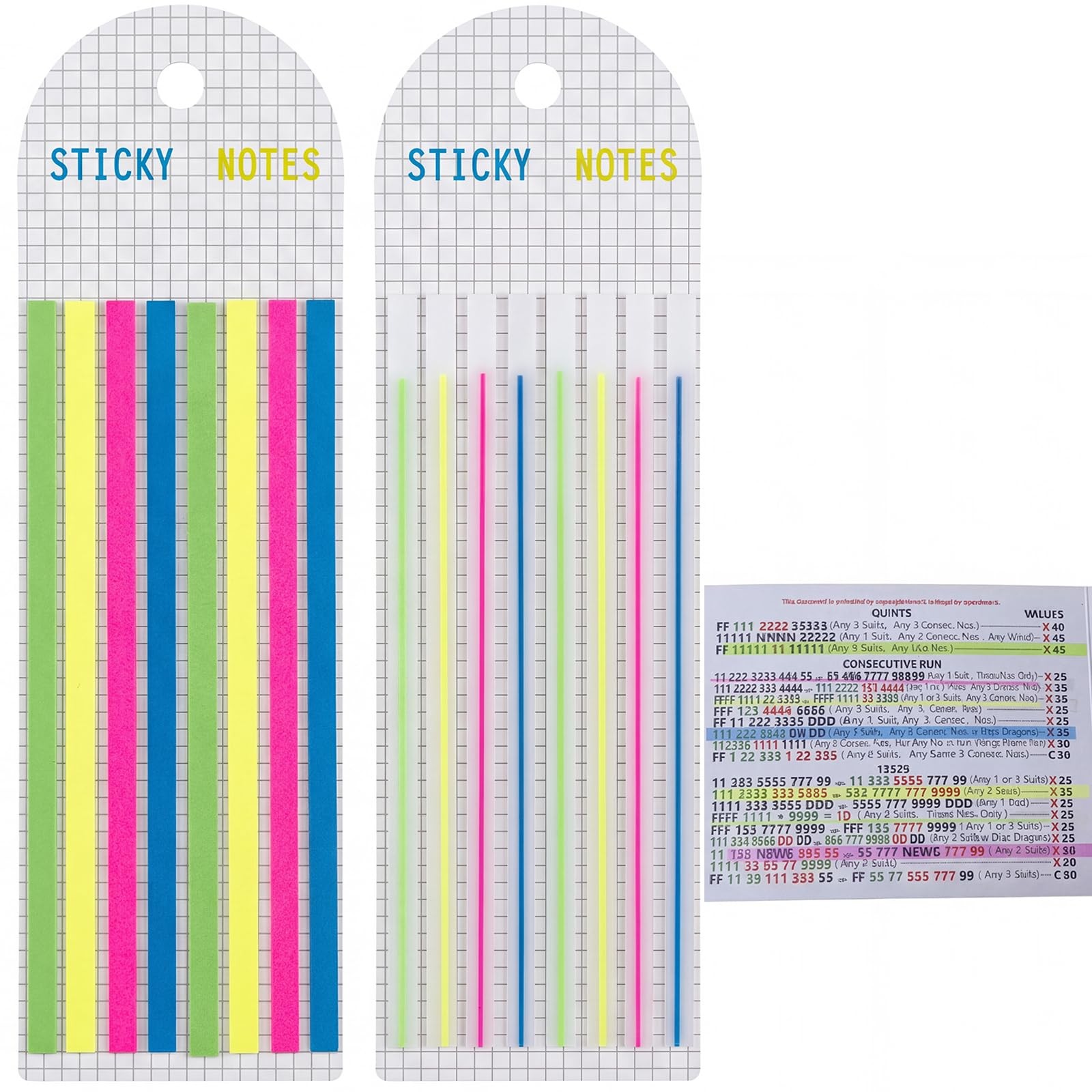 320 PCS Mahjong Card Highlighter Tape, American Mahjong Cards Rule Helper Lin…