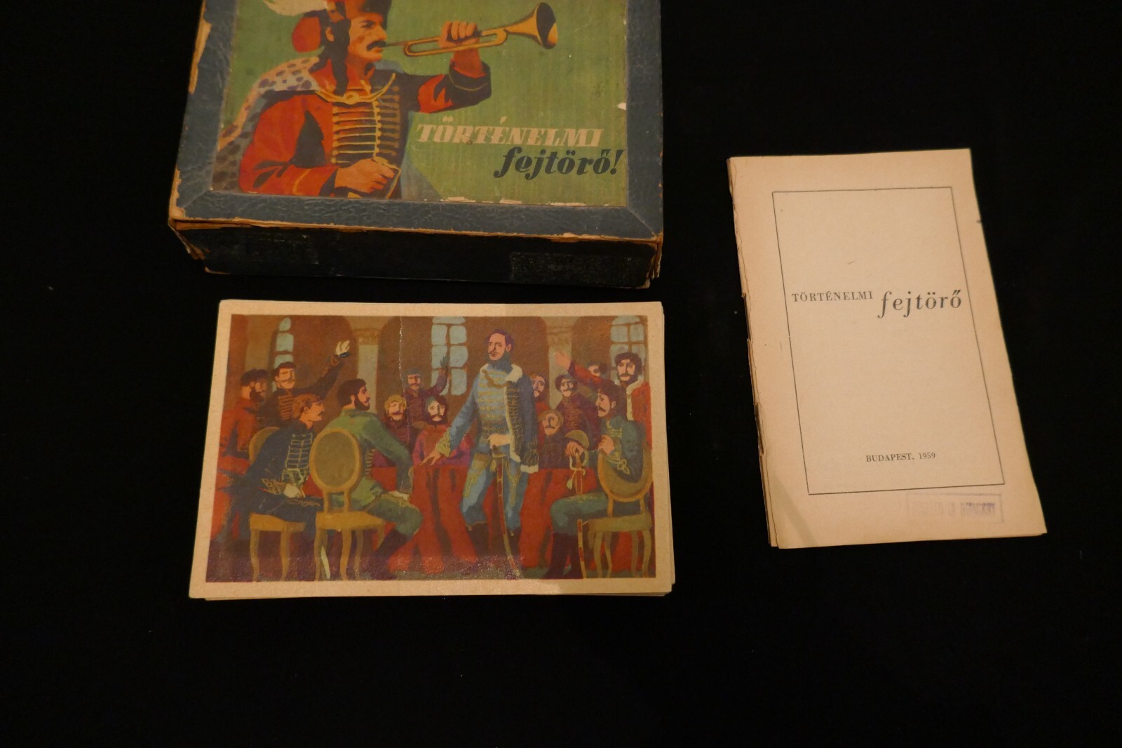 1950’s Rare Vintage Hungarian Budapest Hungary History Memory Game Flashcard Art