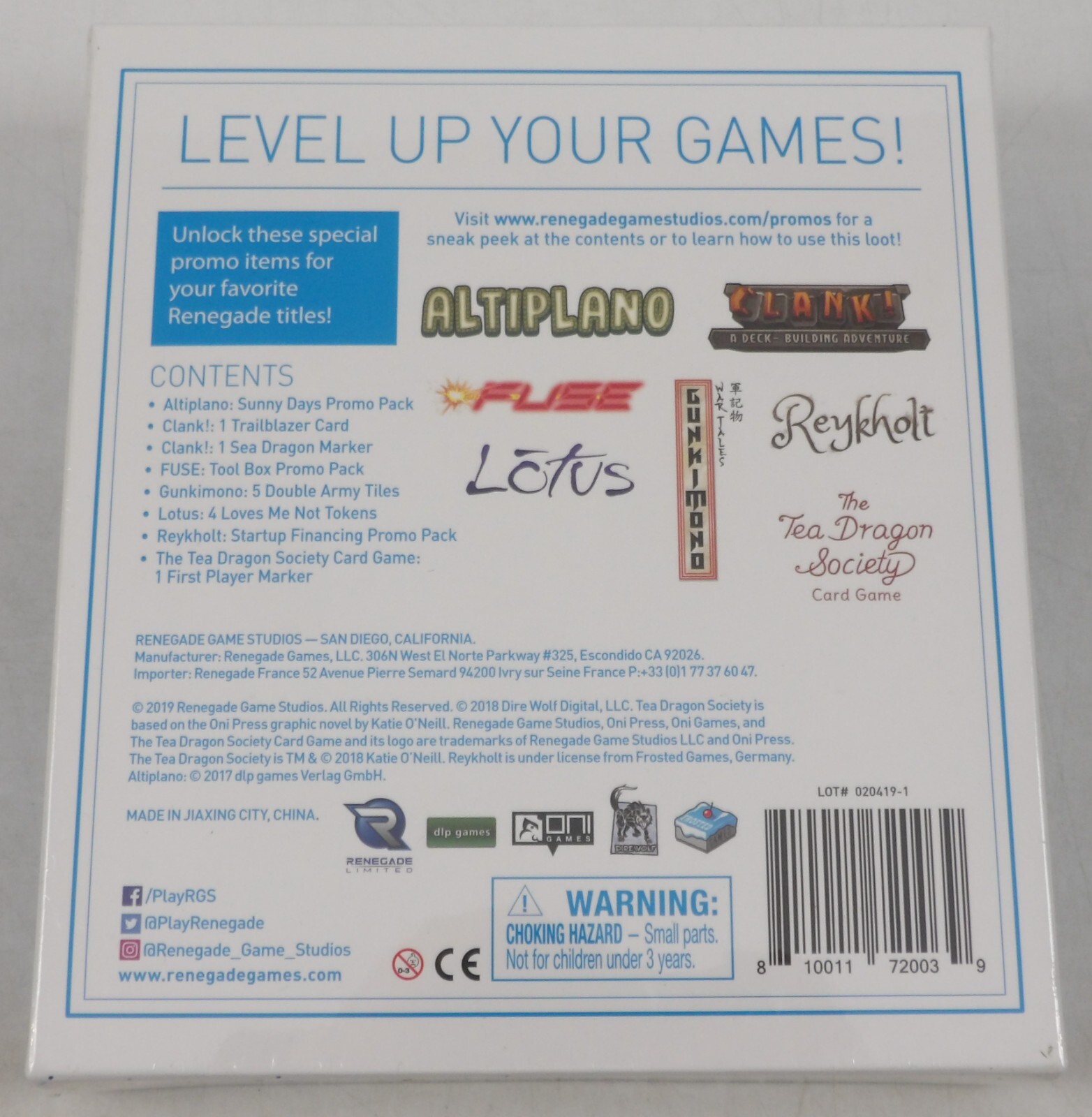 Level Up Loot One NEW SEALED Renegade Game Studios Tea Dragon Society 2019