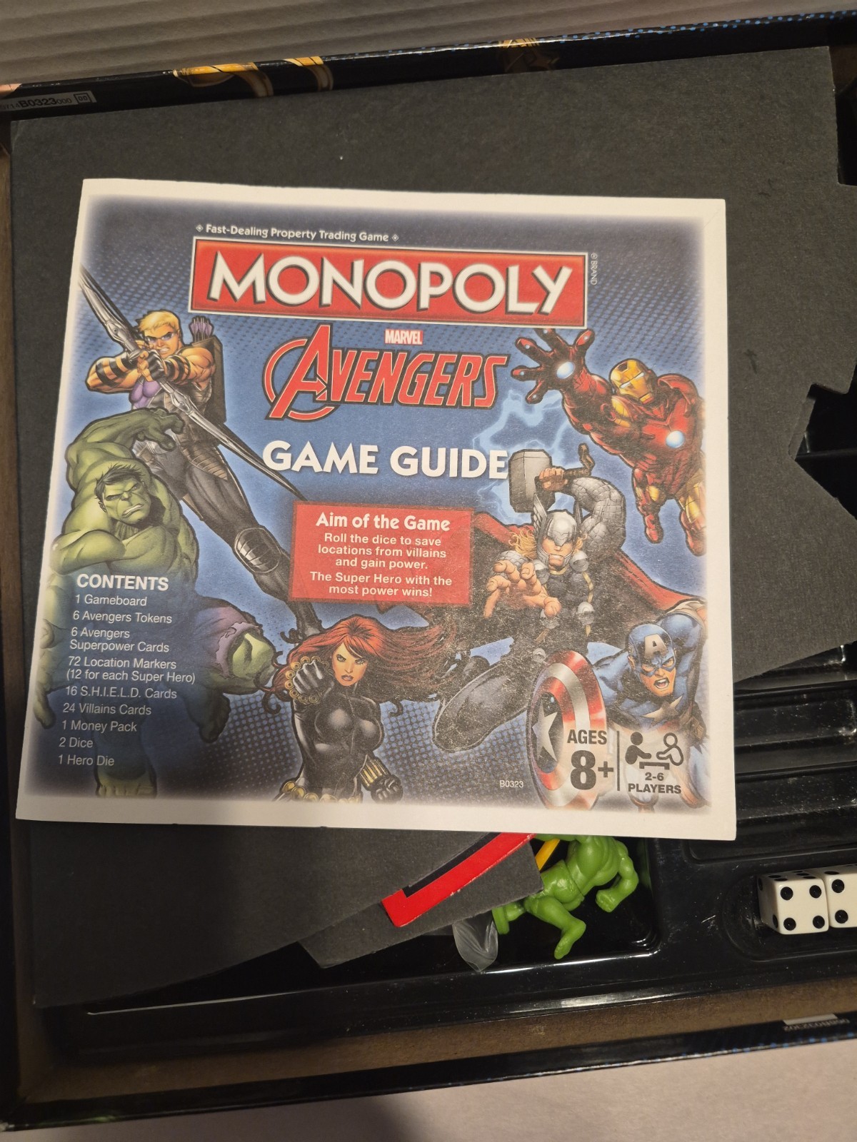 MONOPOLY MARVEL AVENGERS COMPLETE 2014 BOARD GAME! Looks New Some Parts Sealed