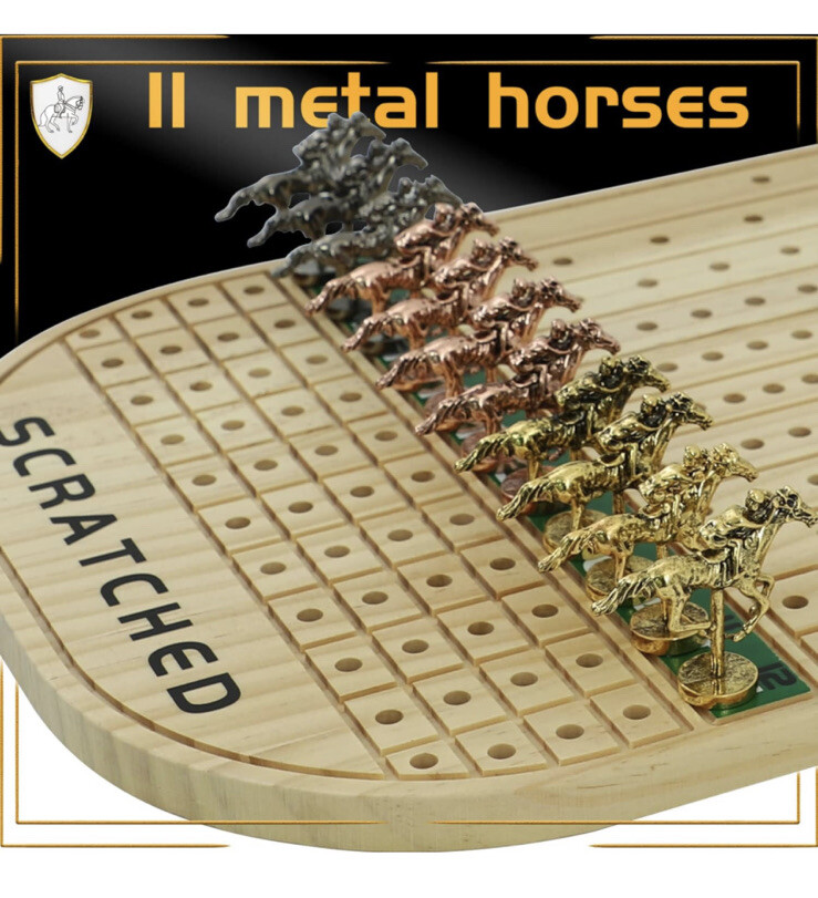 Jyquorp Horse Race Board Game Racing Game Thickened Solid Wood.NEW FREE SHIPPING