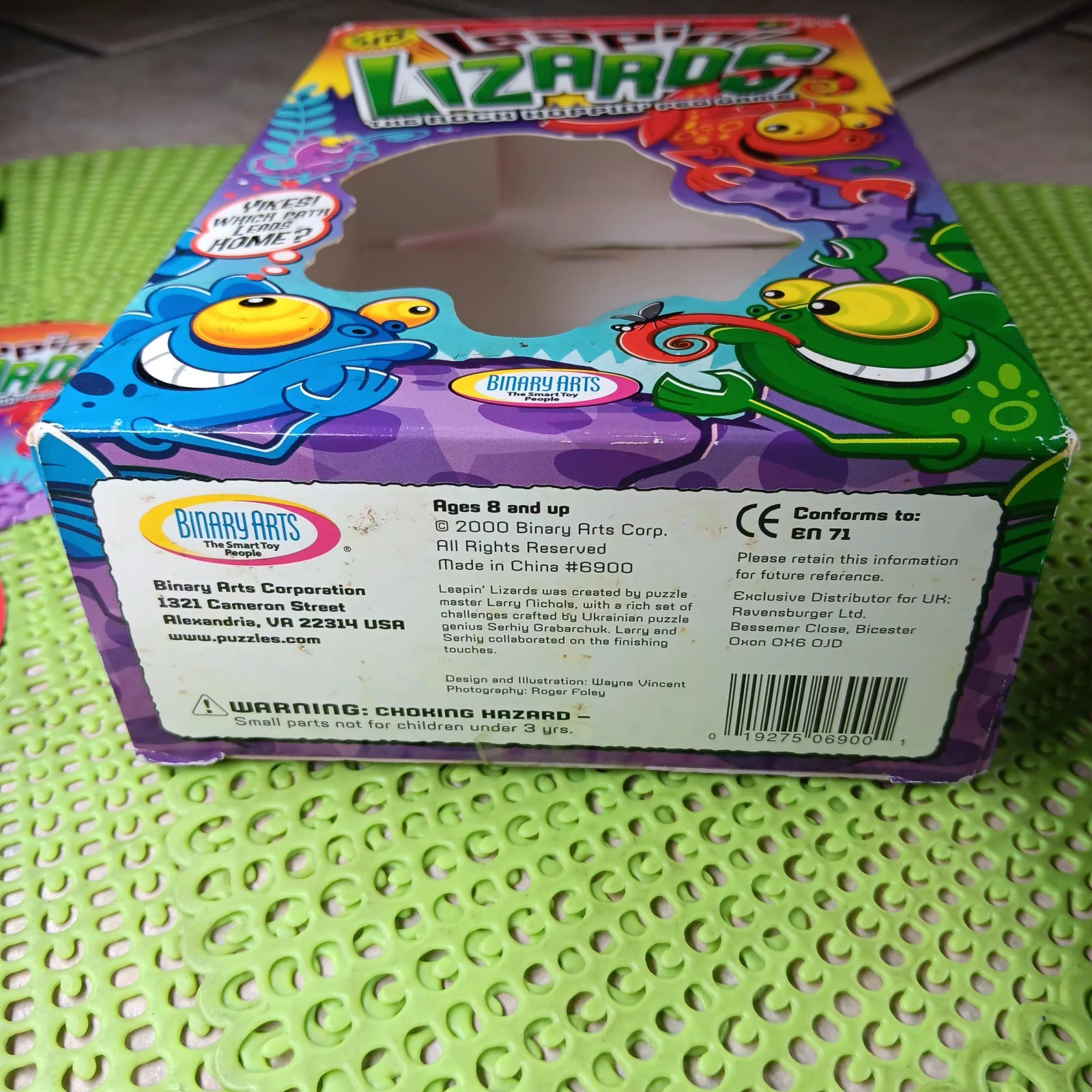 Vintage Binary Arts Leapin’ Lizards The Rock Hoppin’ Peg Game 2000 CIB RARE OOP