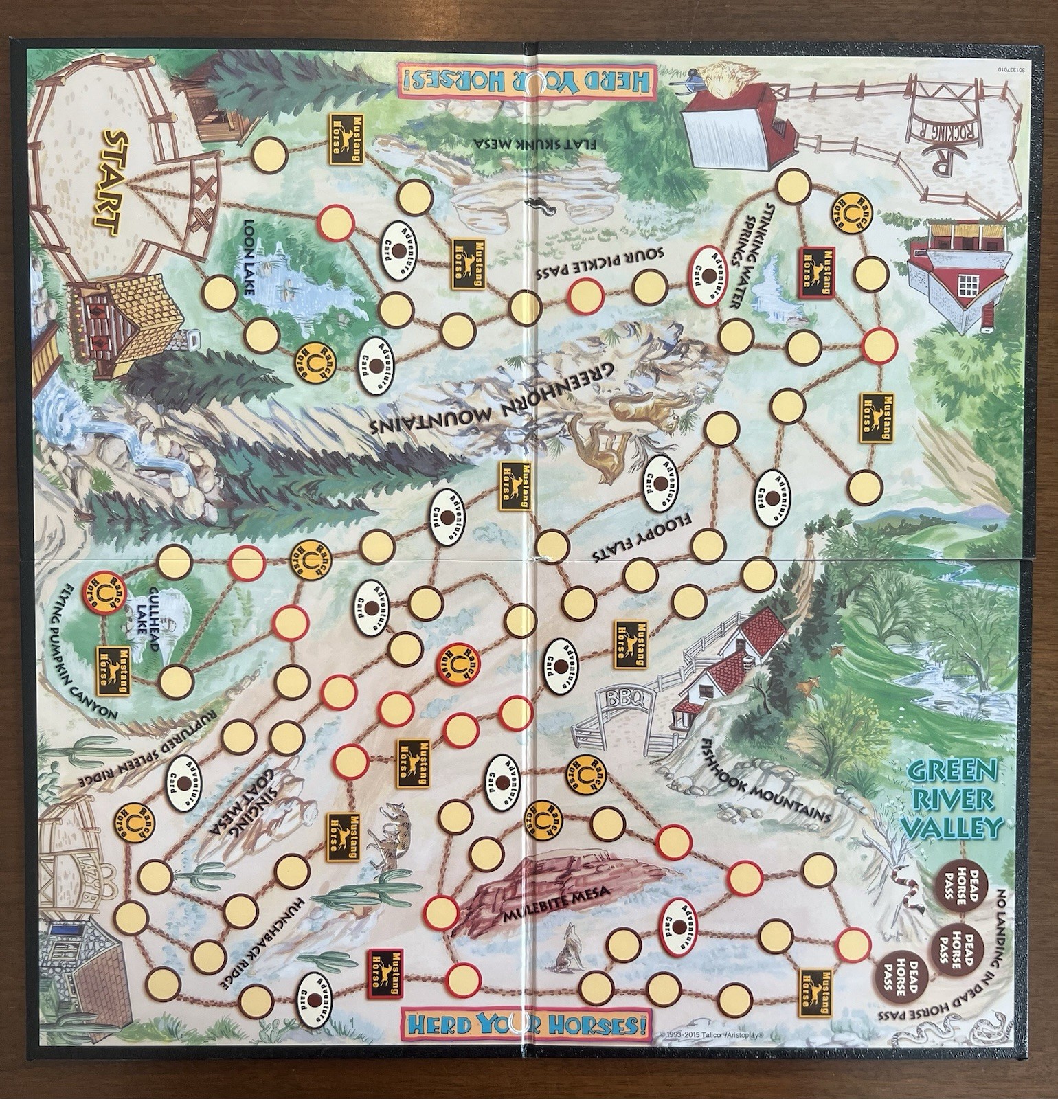 Herd Your Horses Board Game Aristoplay 2015 Complete Horse Family Strategy Game