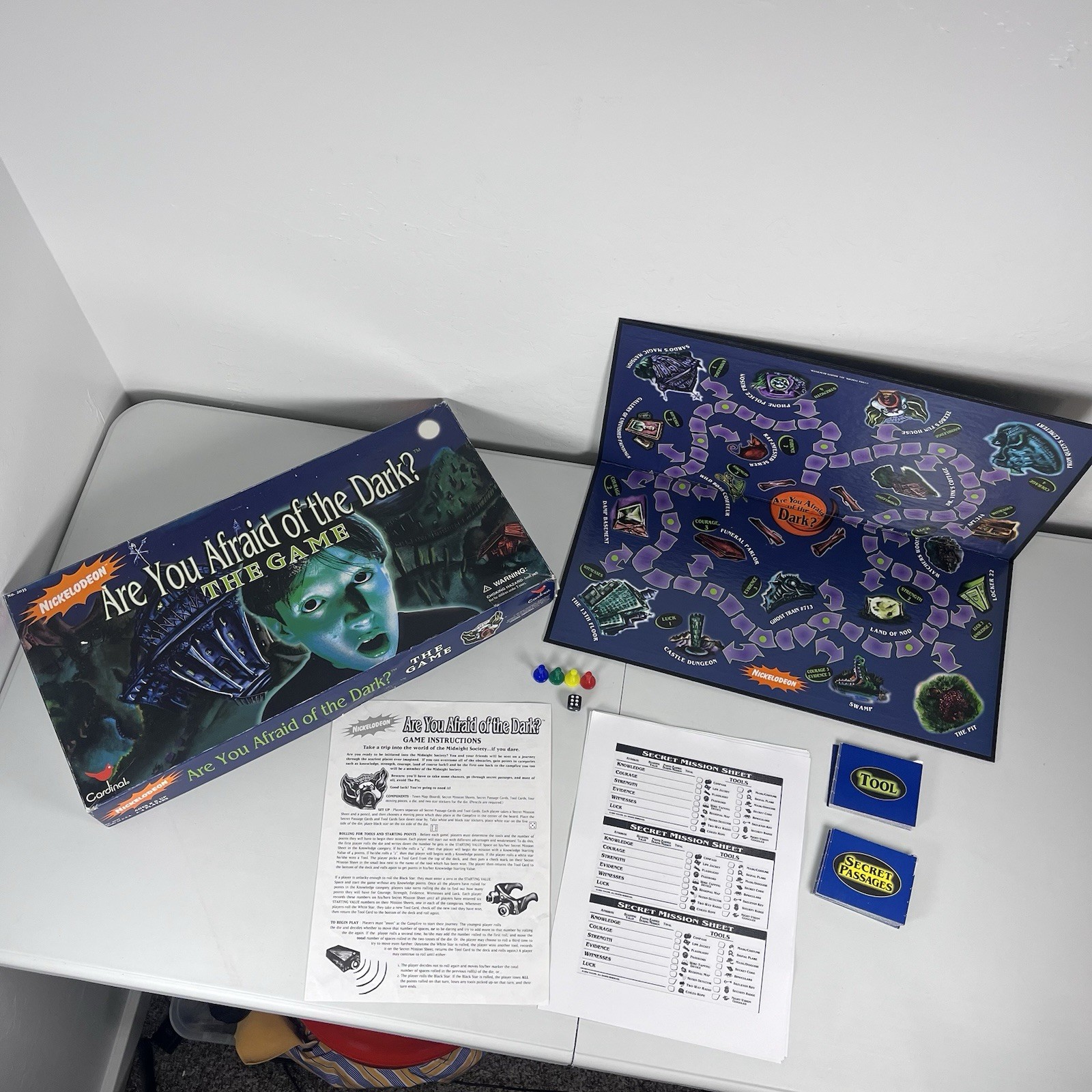 Nickelodeon Are You Afraid of the Dark Board Game Cardinal 1995 *COMPLETE*