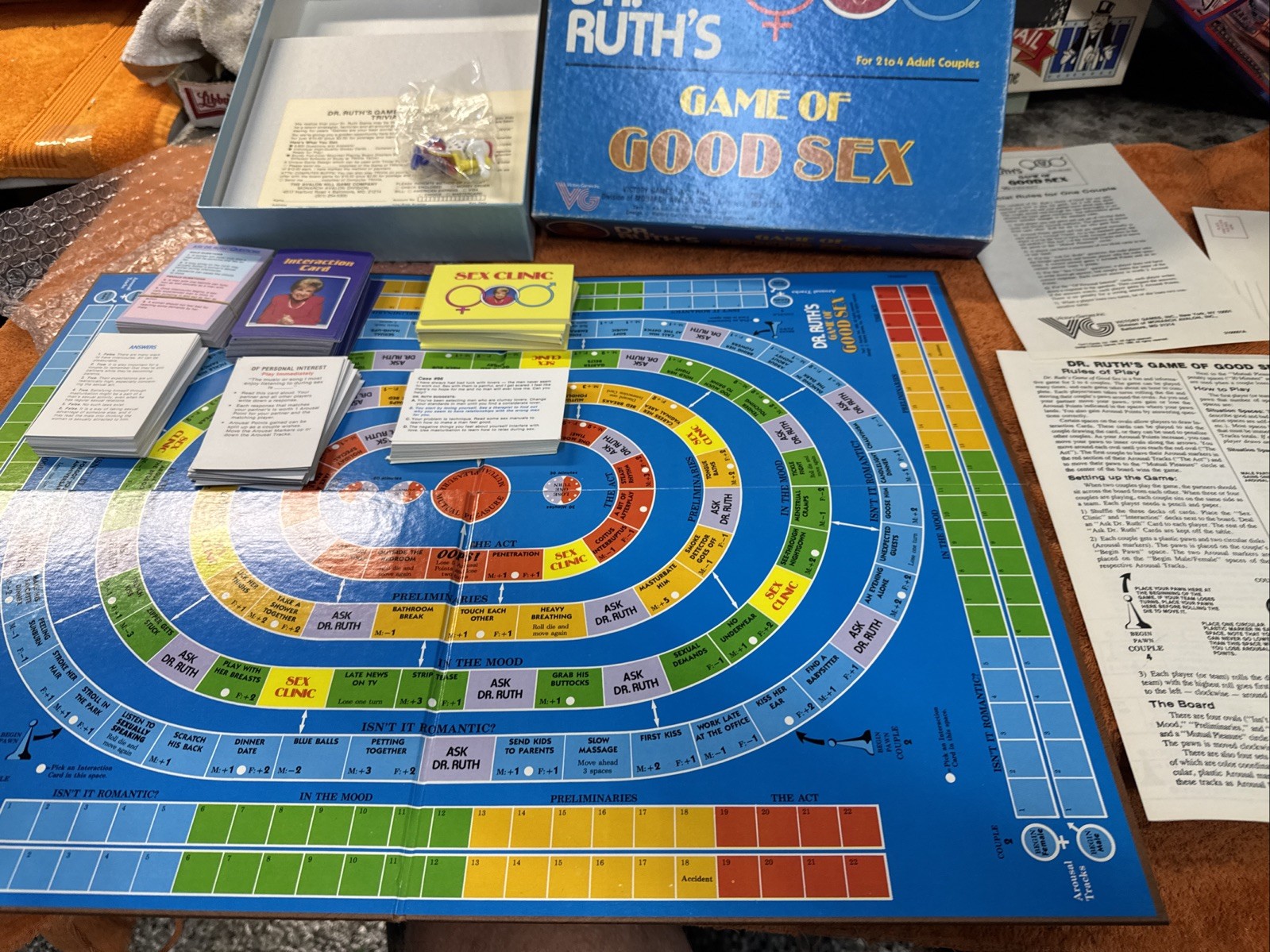 Dr Ruth’s Game Of Good Sex 1985 Vintage For 1-2 Couples Great Condition Complete