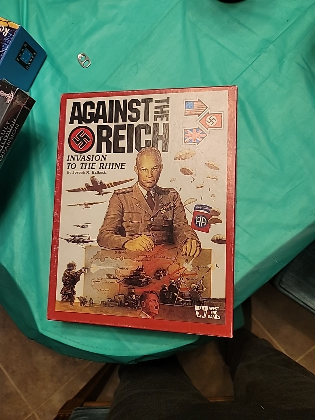 *USED* Against The Reich West End Games PUNCHED PLAYED & COMPLETE