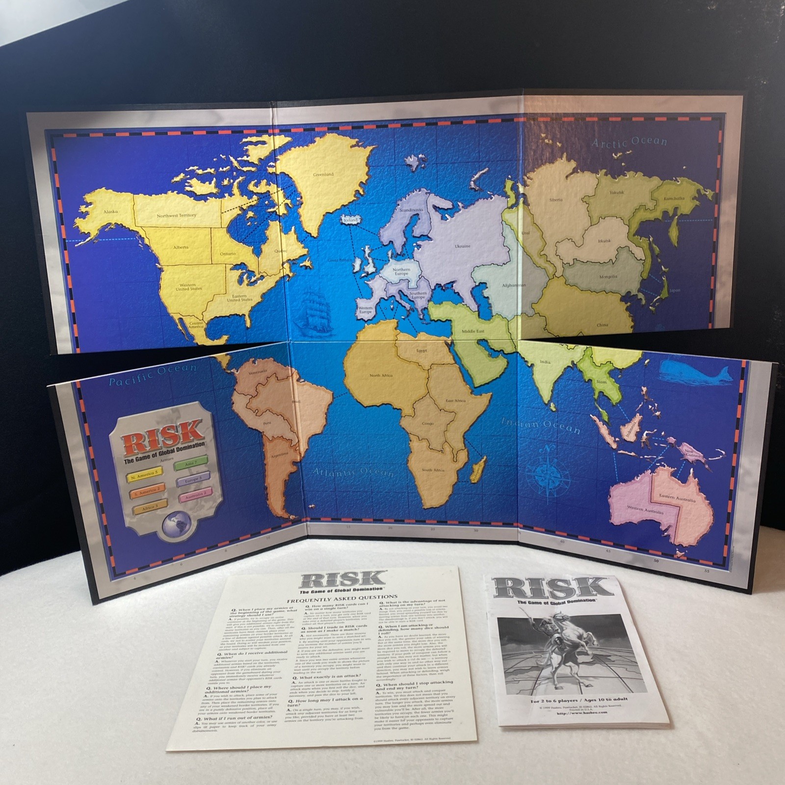 Risk The Game Of Global Domination Game Board Instructions Vintage 1998 Parts