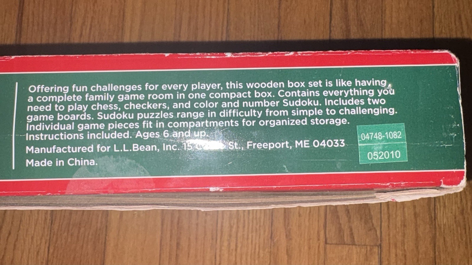 LL BEAN Four in One Game Board: Checkers, Color Sudoku, Chess & Number Sudoku