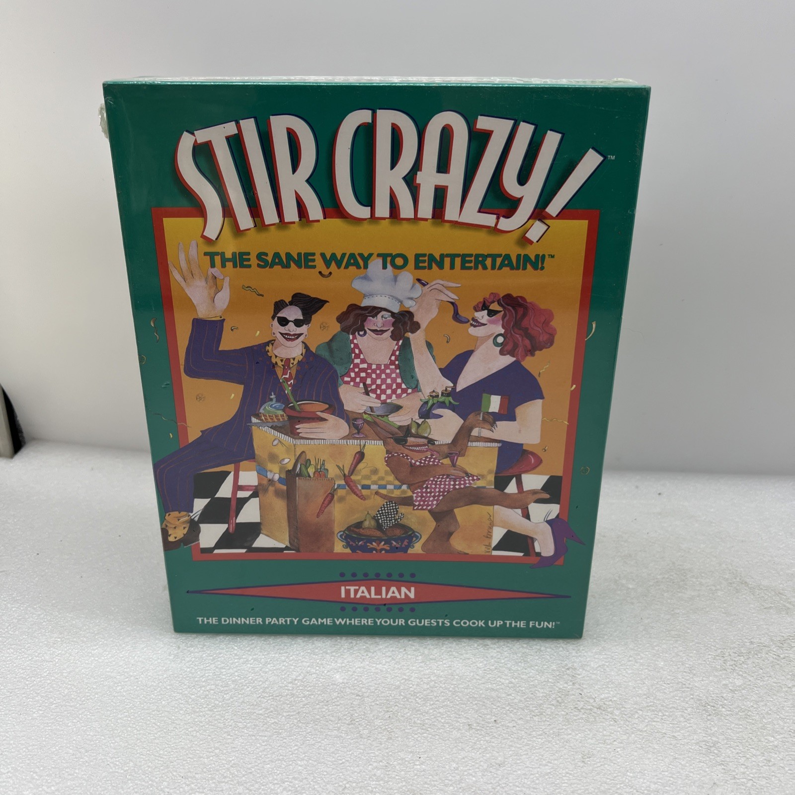 Stir Crazy! Italian The Sane Way to Entertain Dinner Party Game Vintage 1996 New