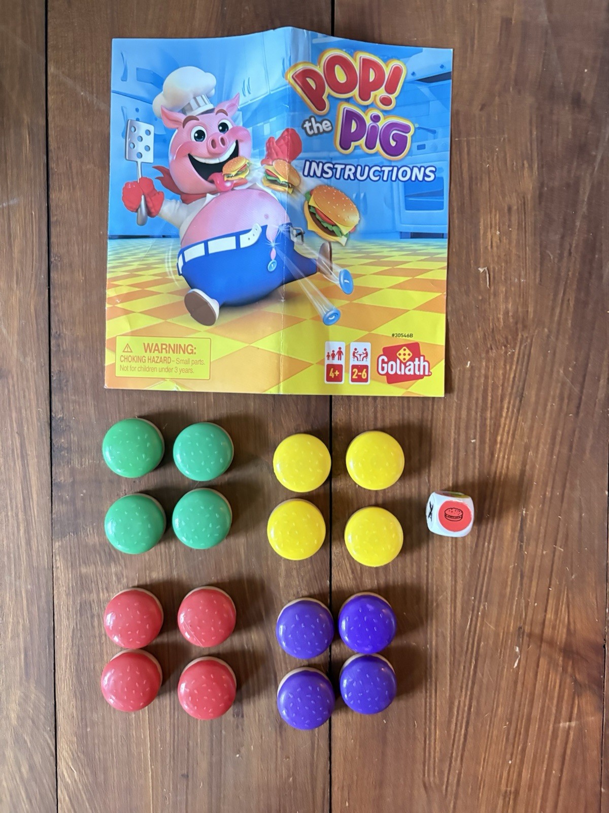 Pop The Pig Kids Game by Goliath 2-6 Players Pre-School Ages 4+ No Instructions
