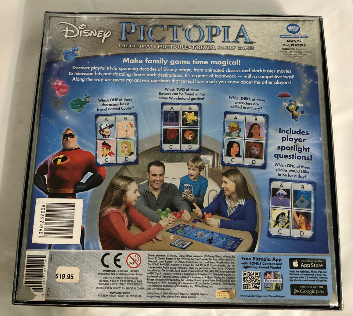 Pictopia Ultimate Picture Trivia Disney Family Game Edition 2-6 Players. 7+.