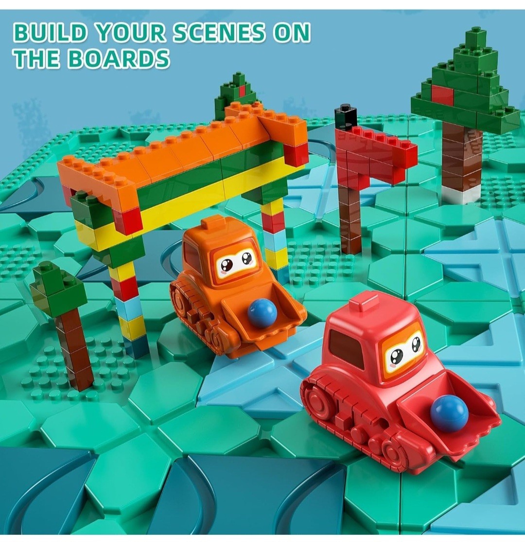 Logical Road Builder, Large Stem Games Board Game for 4 5 6 7 Years, Montessori