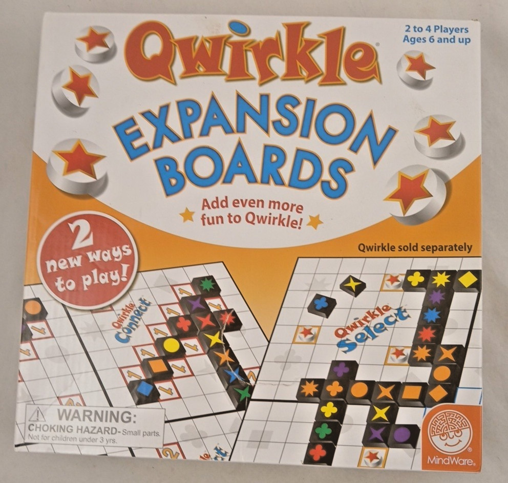 Qwirkle Expansion Boards Game SEALED MindWare 2013 Strategy Select and Connect