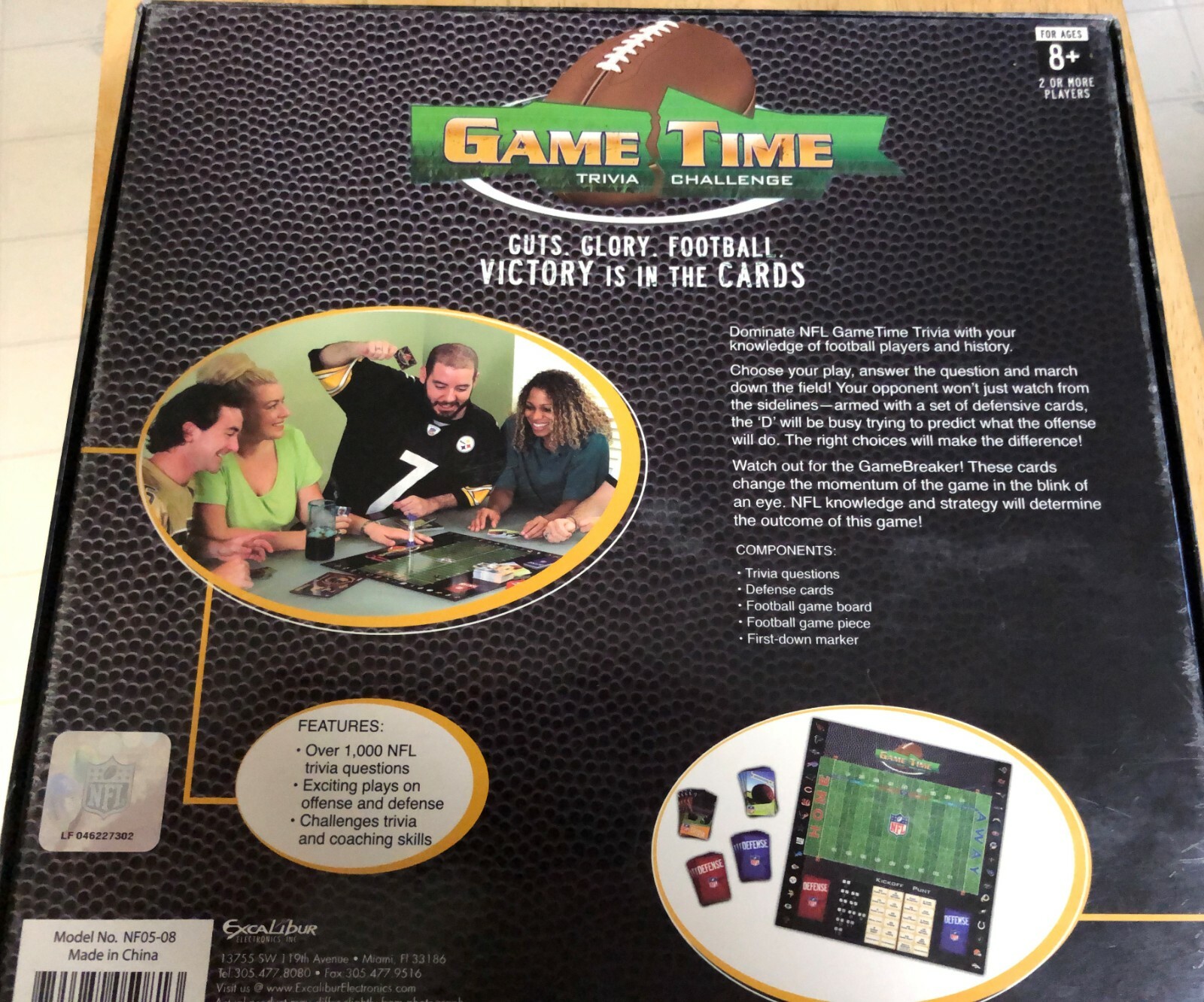 Excalibur Electronics NFL Game Time Trivia Challenge Vintage Game 100% COMPLETE