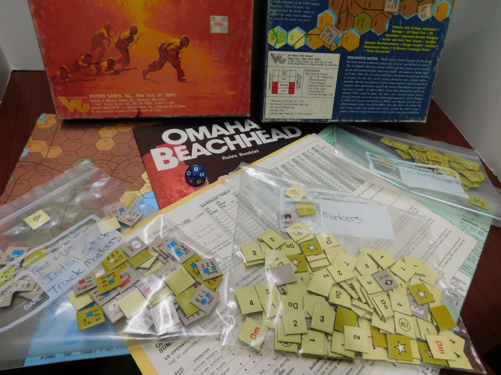 S0 Omaha Beachhead: Battle for the Bocage Board Game WWII military strategy