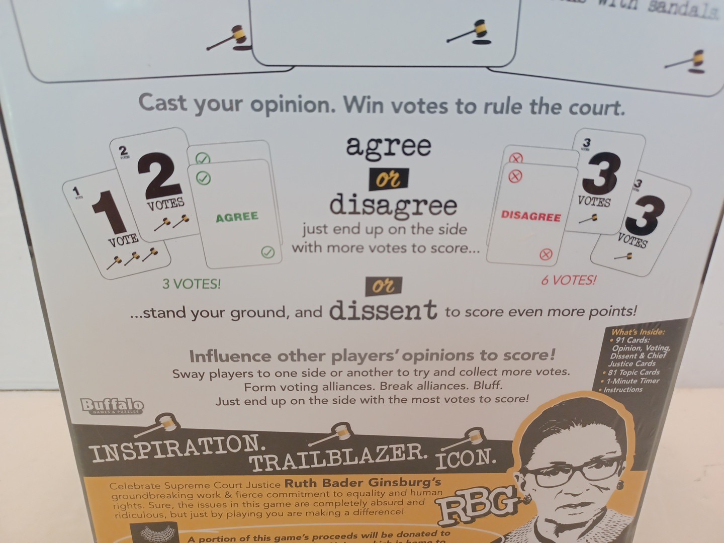 I Dissent Board Game A Game of Supreme Opinions Ruth Bader Ginsberg FREE SHIP