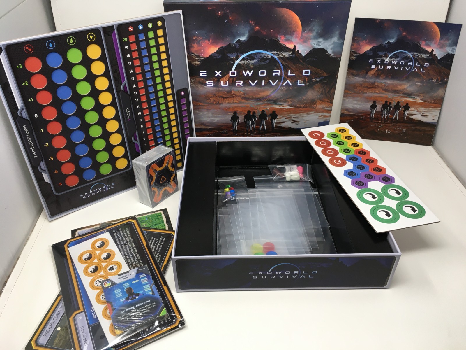 Exoworld Survival Board Game Starling -Alien Exoplanet -UNUSED Components Sealed
