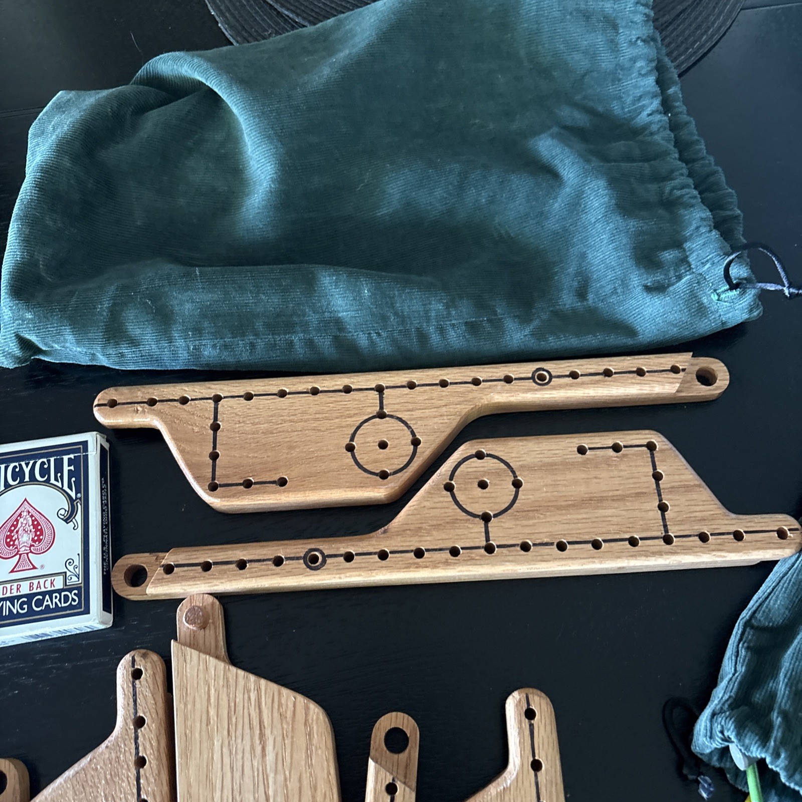 Pegs and Jokers Board Game Set 2 to 8 Players Handcrafted Wood And 40 Pegs
