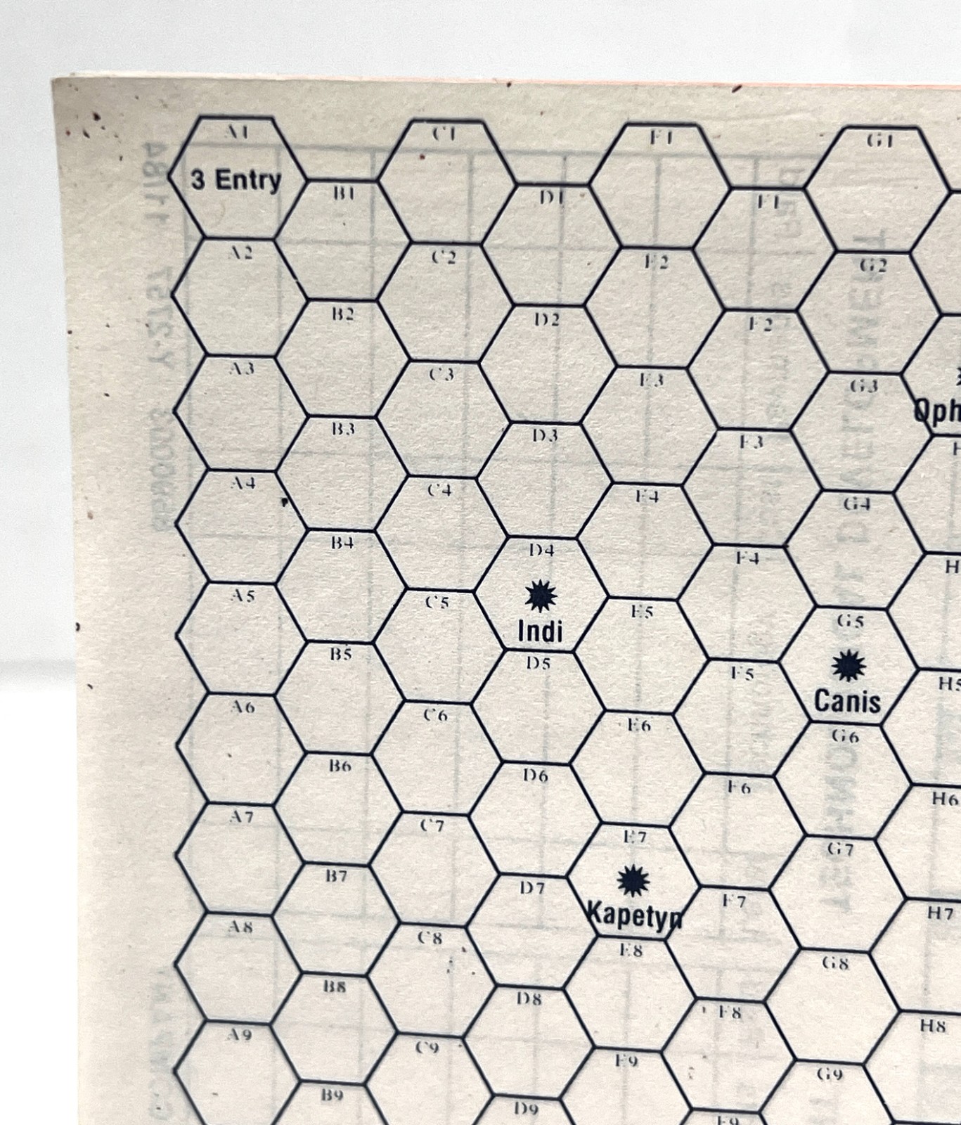 Vtg 1984 Avalon Hill Stellar Conquest Player Record Sheet & Map Lot Parts