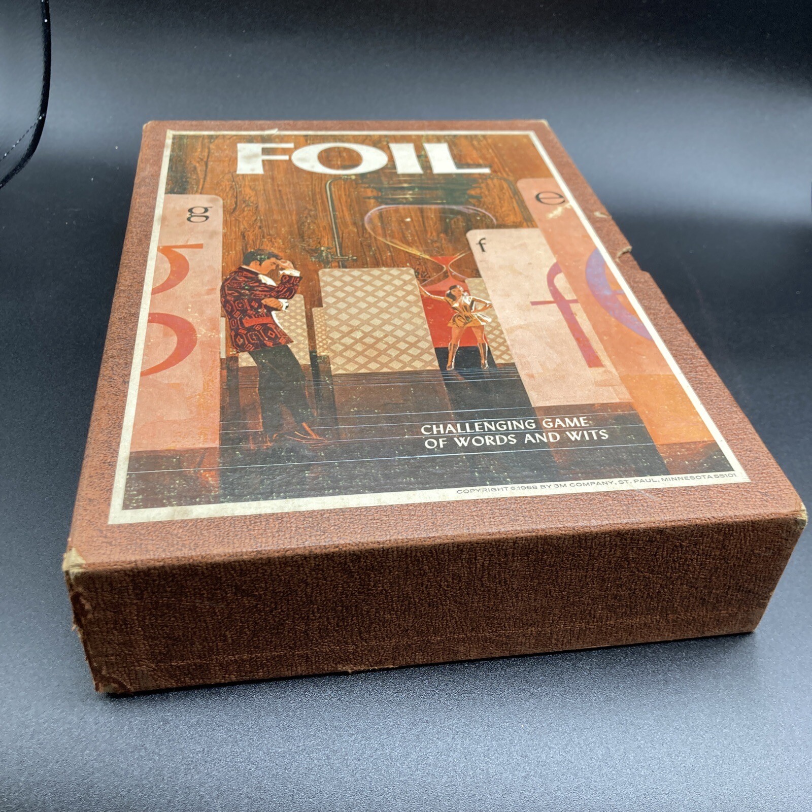 Vintage 1971 FOIL 3M Bookshelf Game of Words and Wits – Complete! Game Night
