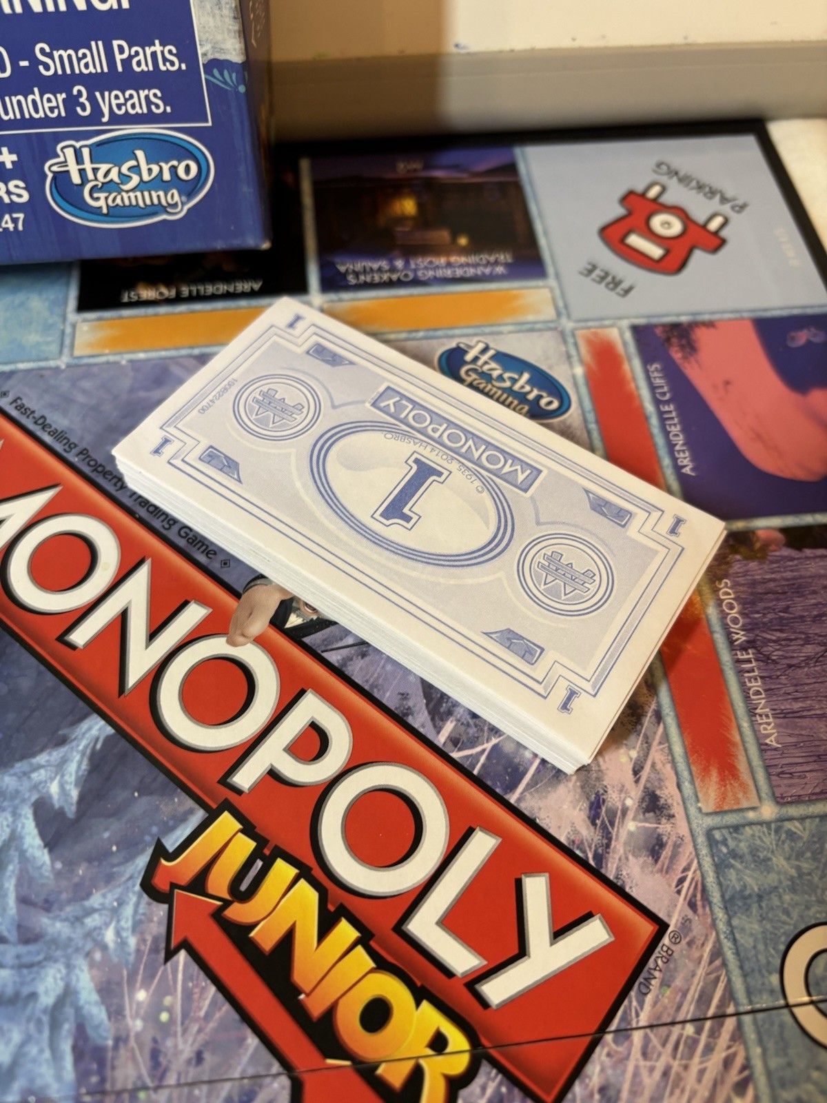 Monopoly Junior Disney Frozen COMPLETE Hasbro Gaming 2014 Anna Elsa Olaf