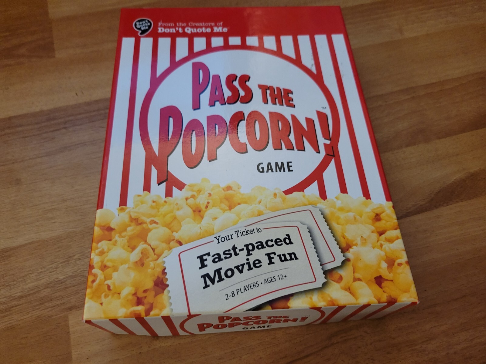 PASS THE POPCORN board GAME Your Ticket to Fast-Paced Movie Trivia Fun COMPLETE