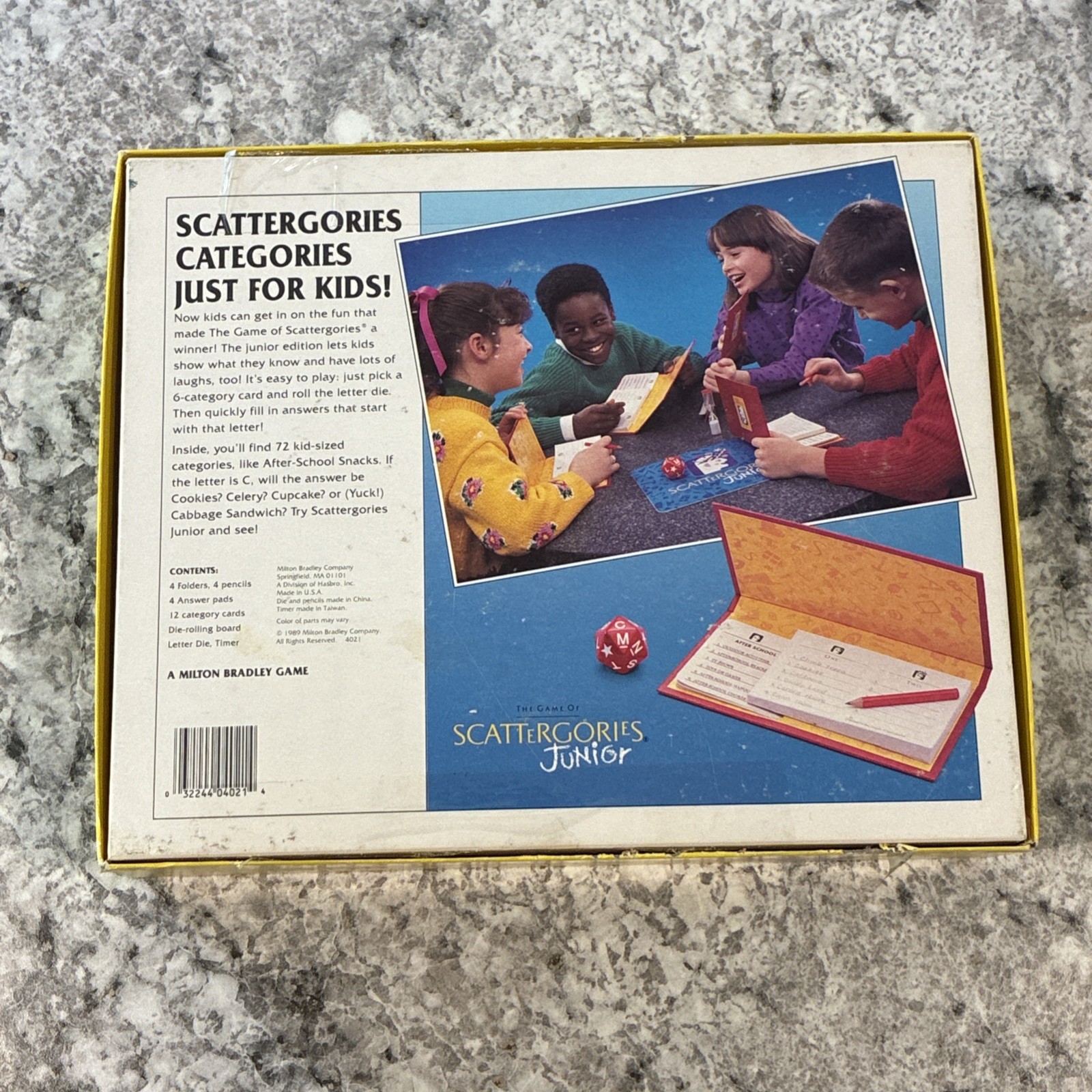 Scattergories Junior Milton Bradley 1989 Words Party Kids Family 100% Complete