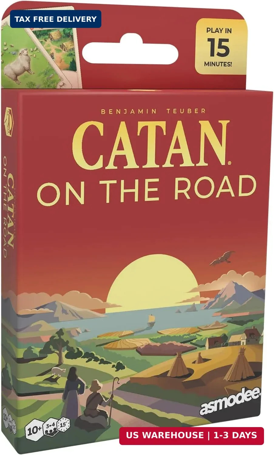 CATAN On The Road – Portable Card Game Edition of CATAN for Travel & Quick Play,
