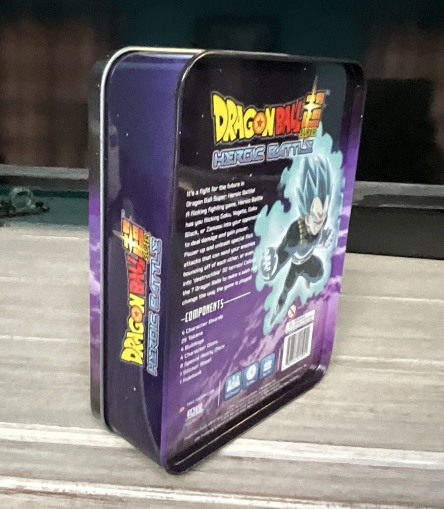 Dragon Ball Z Super Heroic Battle Game DBZ Anime in Metal Tin New In Box