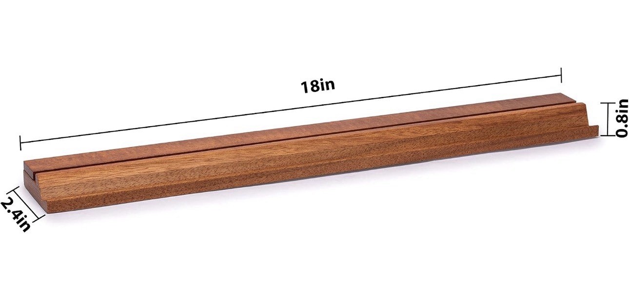 Classic Chestnut Color Wooden Mahjong Game Racks with Pushers, 18″ – Set of 4